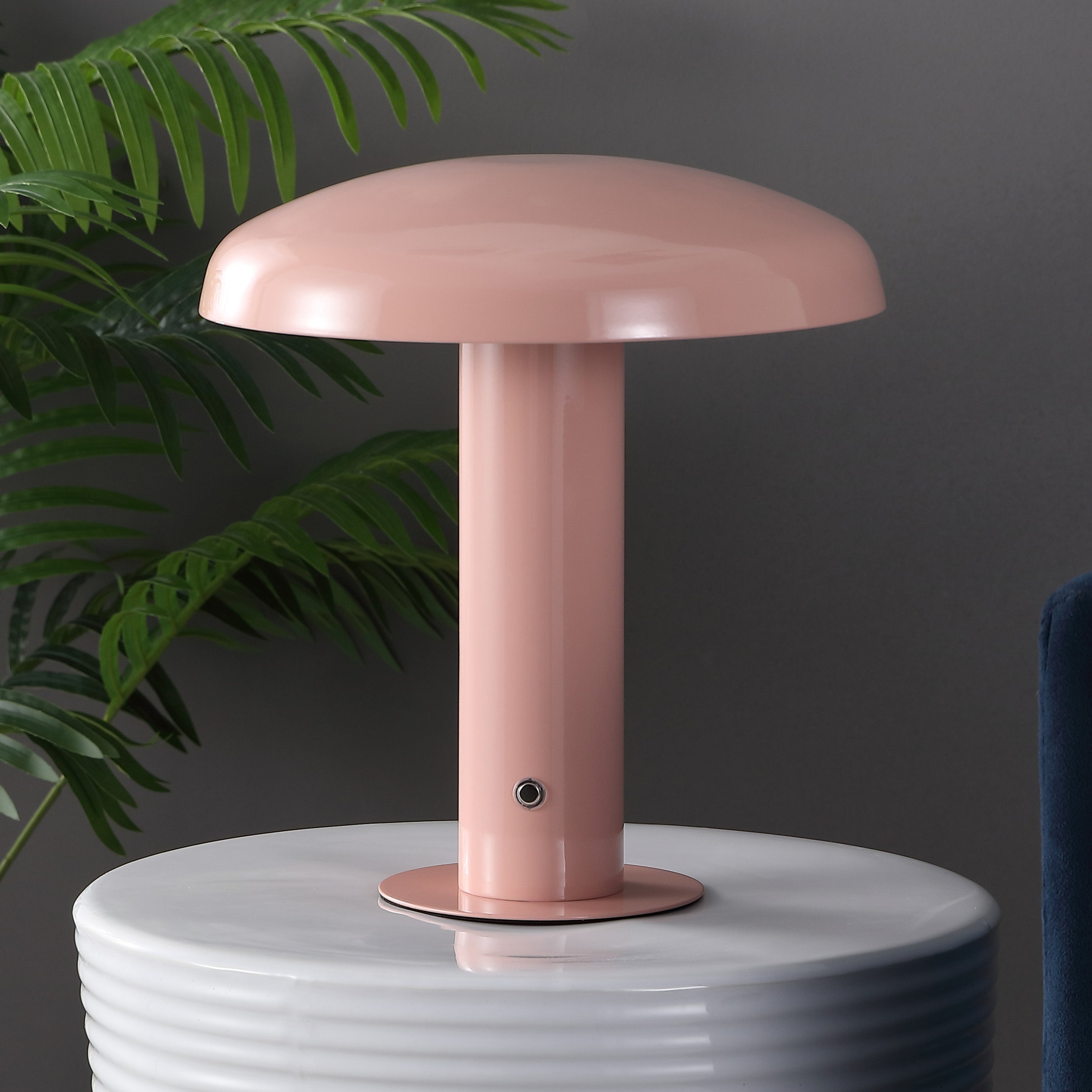 Suillius Contemporary Bohemian Rechargeable/Cordless Iron Dimmable Integrated LED Mushroom Table Lamp