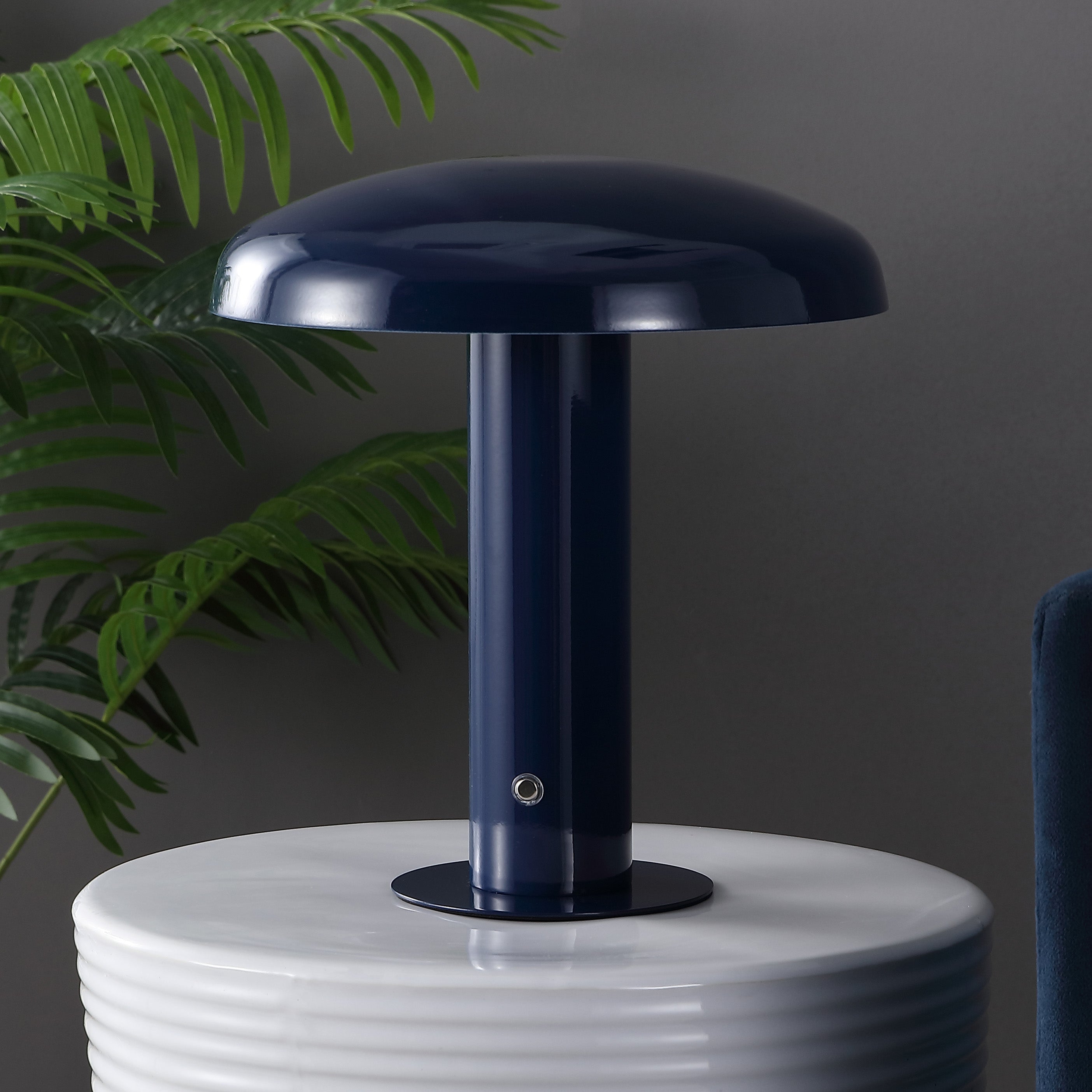 Suillius Contemporary Bohemian Rechargeable/Cordless Iron Dimmable Integrated LED Mushroom Table Lamp