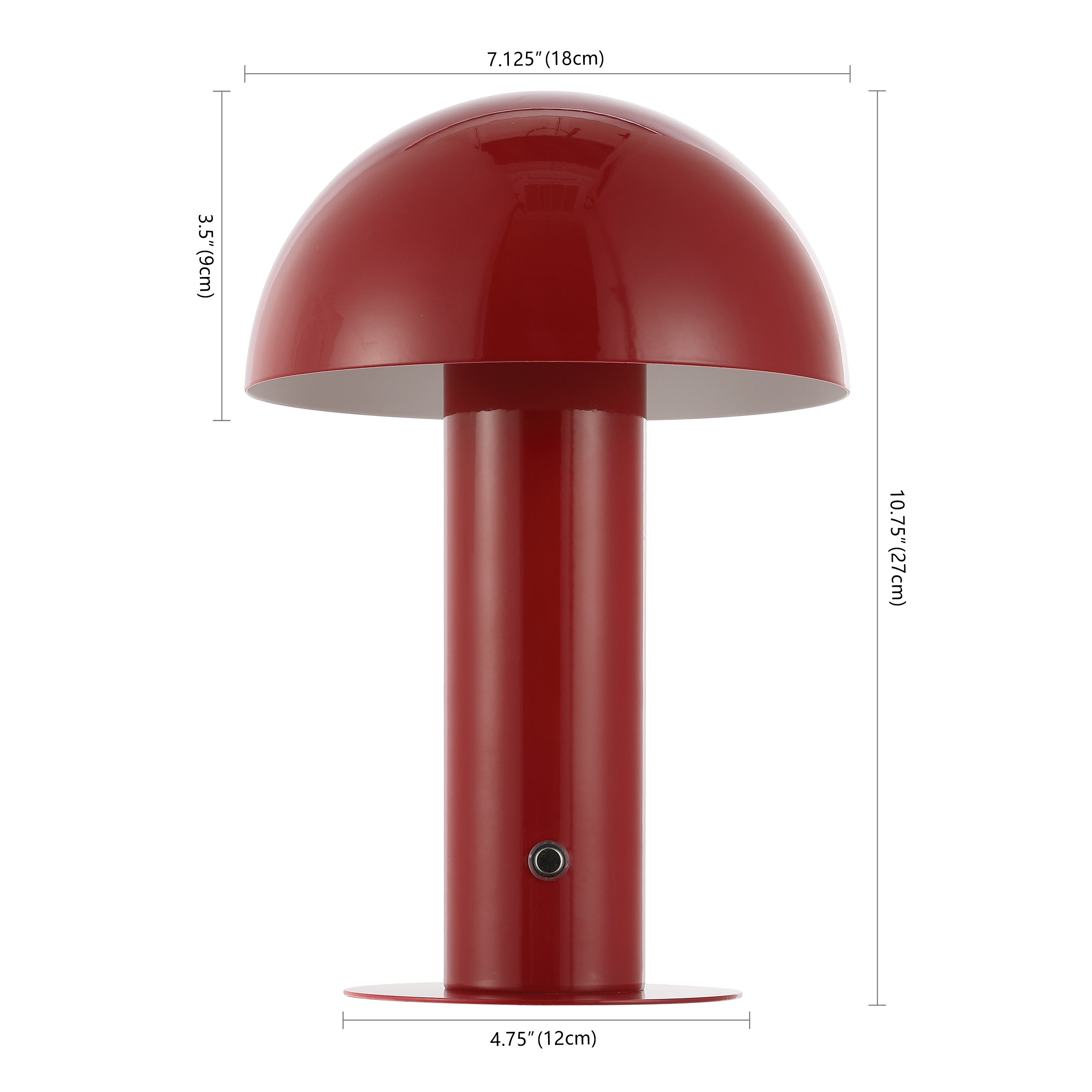 Boletus Contemporary Bohemian Rechargeable/Cordless Iron Dimmable Integrated LED Mushroom Table Lamp