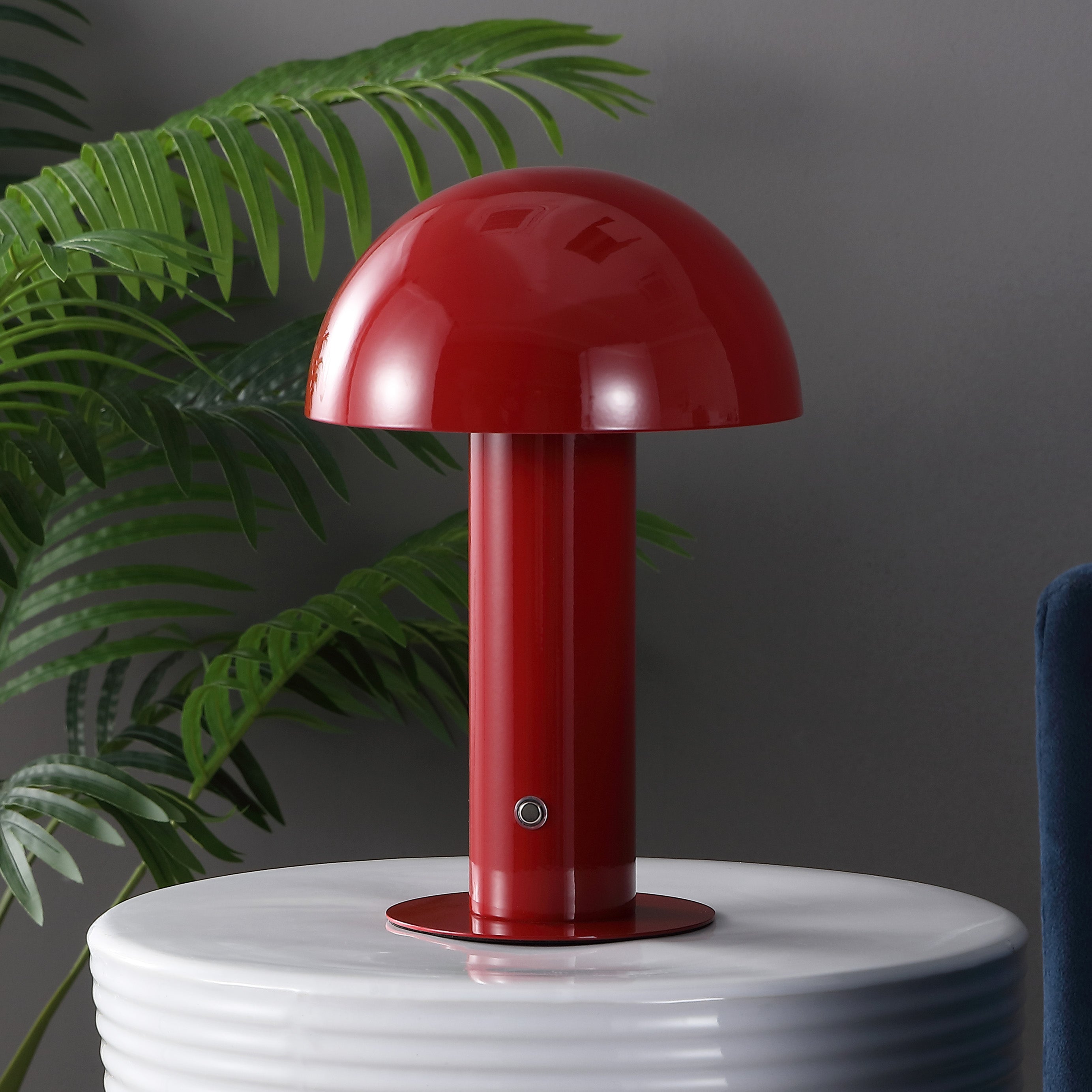 Boletus Contemporary Bohemian Rechargeable/Cordless Iron Dimmable Integrated LED Mushroom Table Lamp