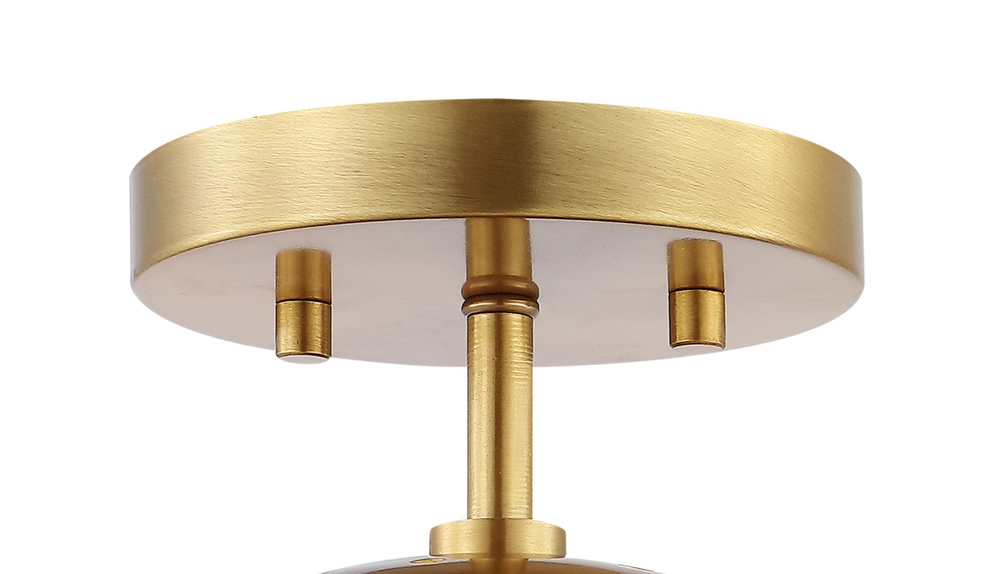 Marcel 1-Light Bohemian Farmhouse Iron/Frosted Glass LED Semi Flush Mount