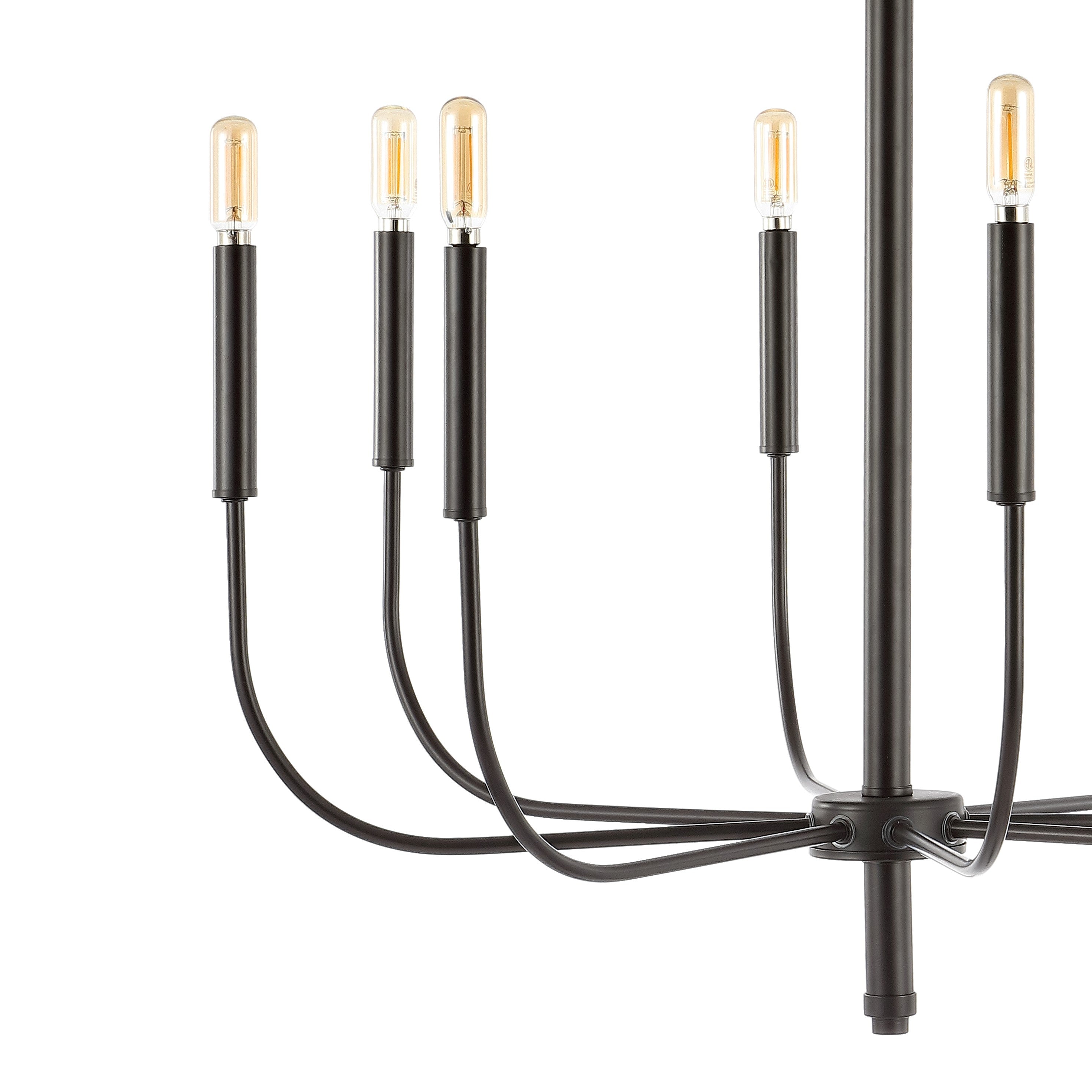 Amoros 8-Light Modern Mid-Century Iron LED Chandelier