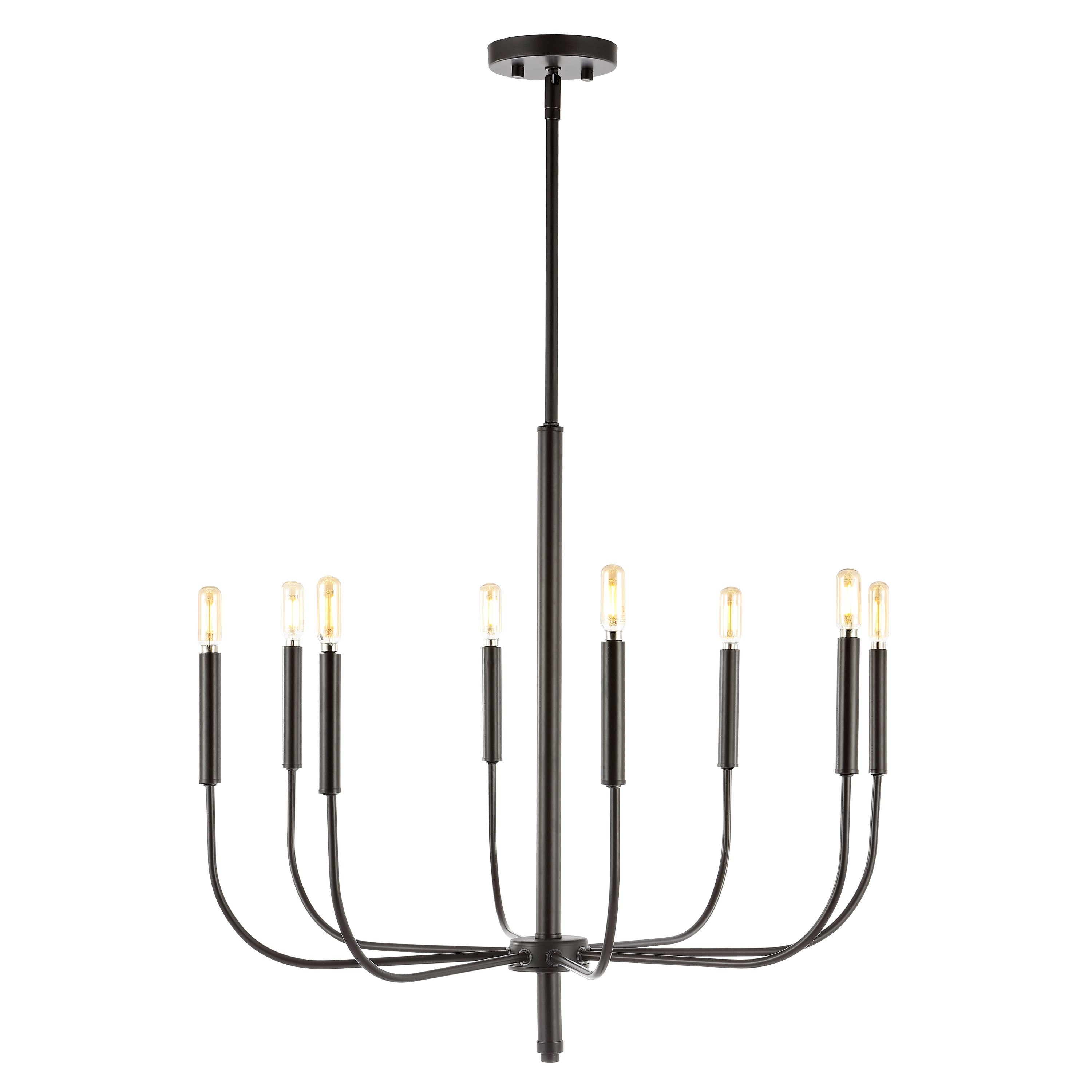 Amoros 8-Light Modern Mid-Century Iron LED Chandelier