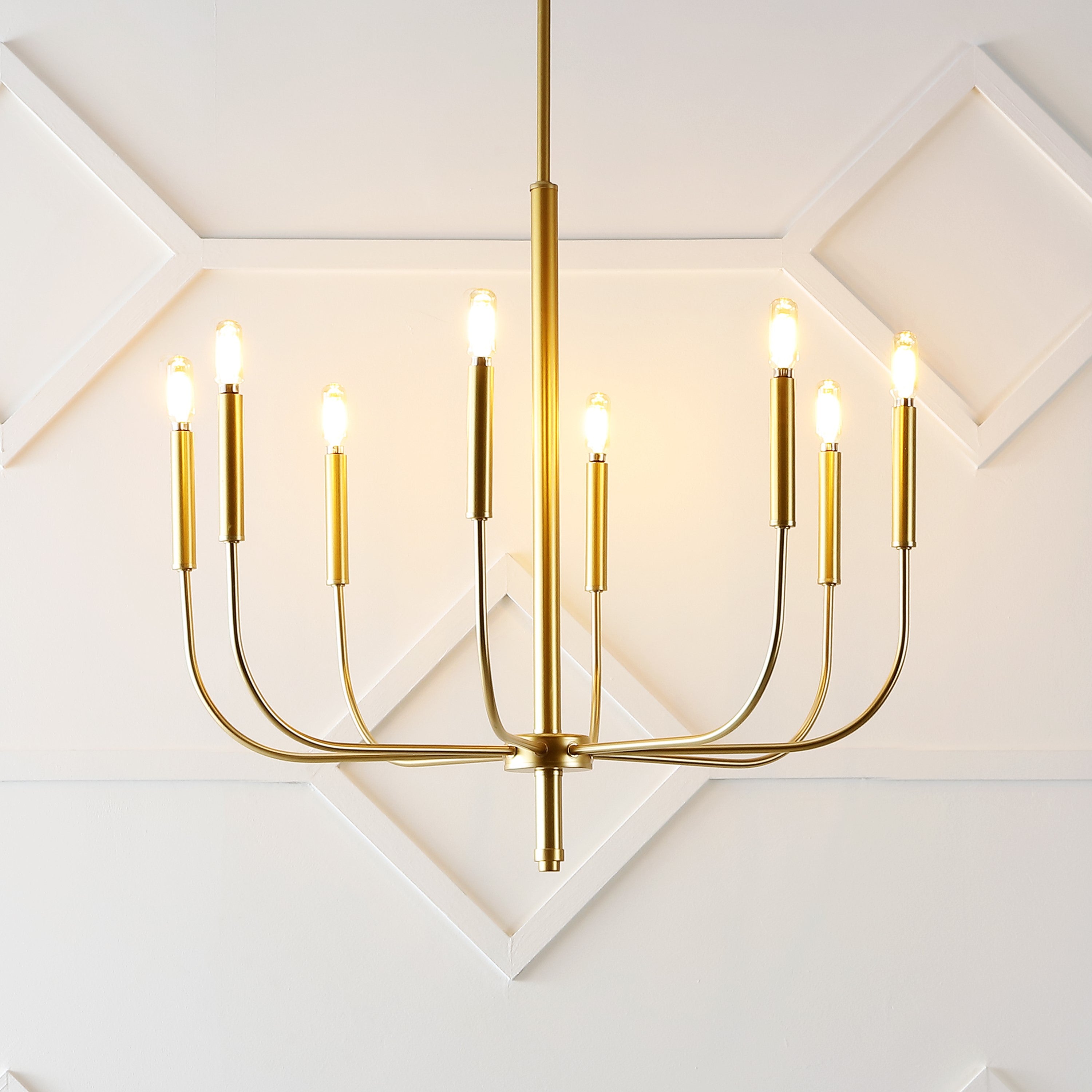 Amoros 8-Light Modern Mid-Century Iron LED Chandelier