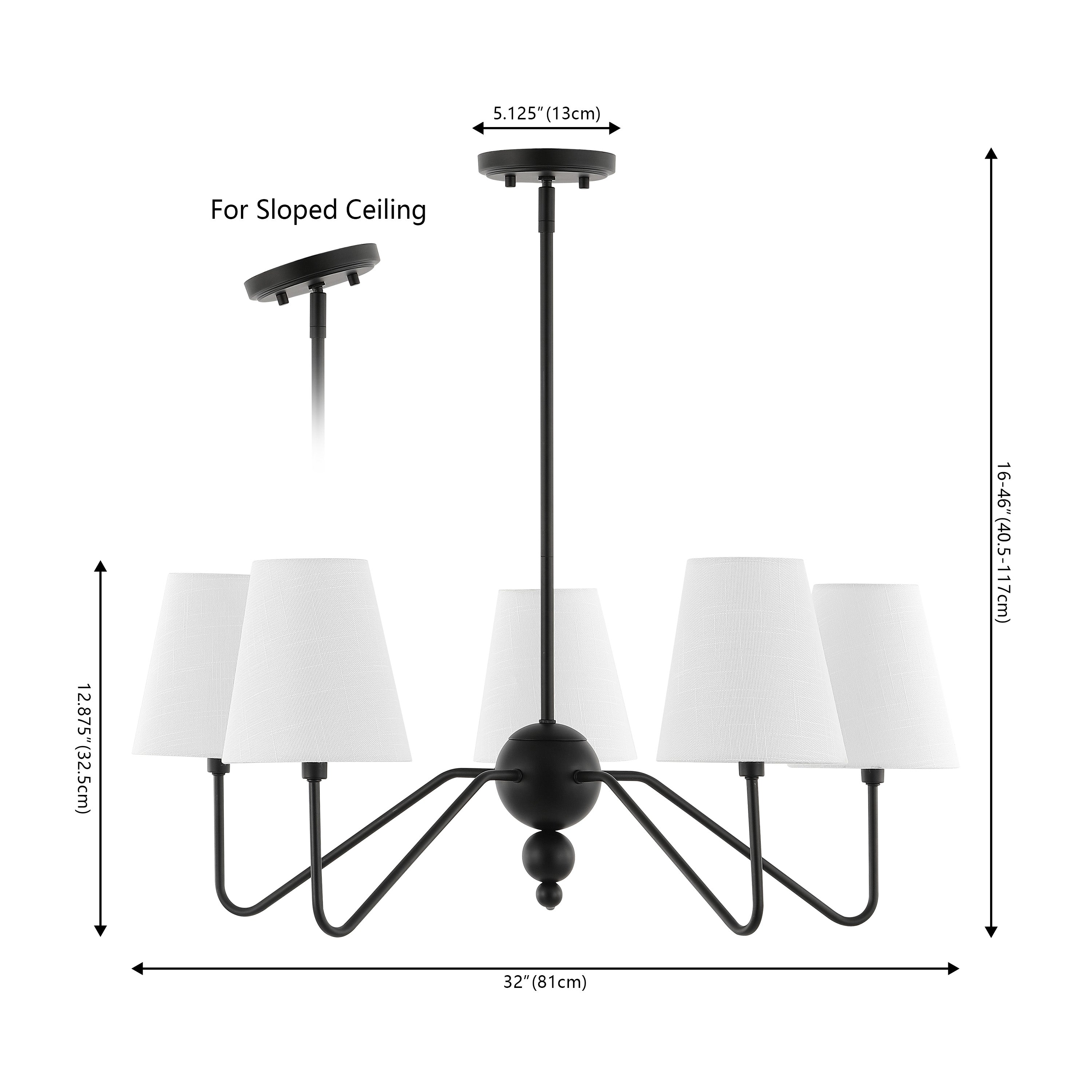 Skylar 5-Light Classic Minimalist Iron Inverted Gourd LED Chandelier