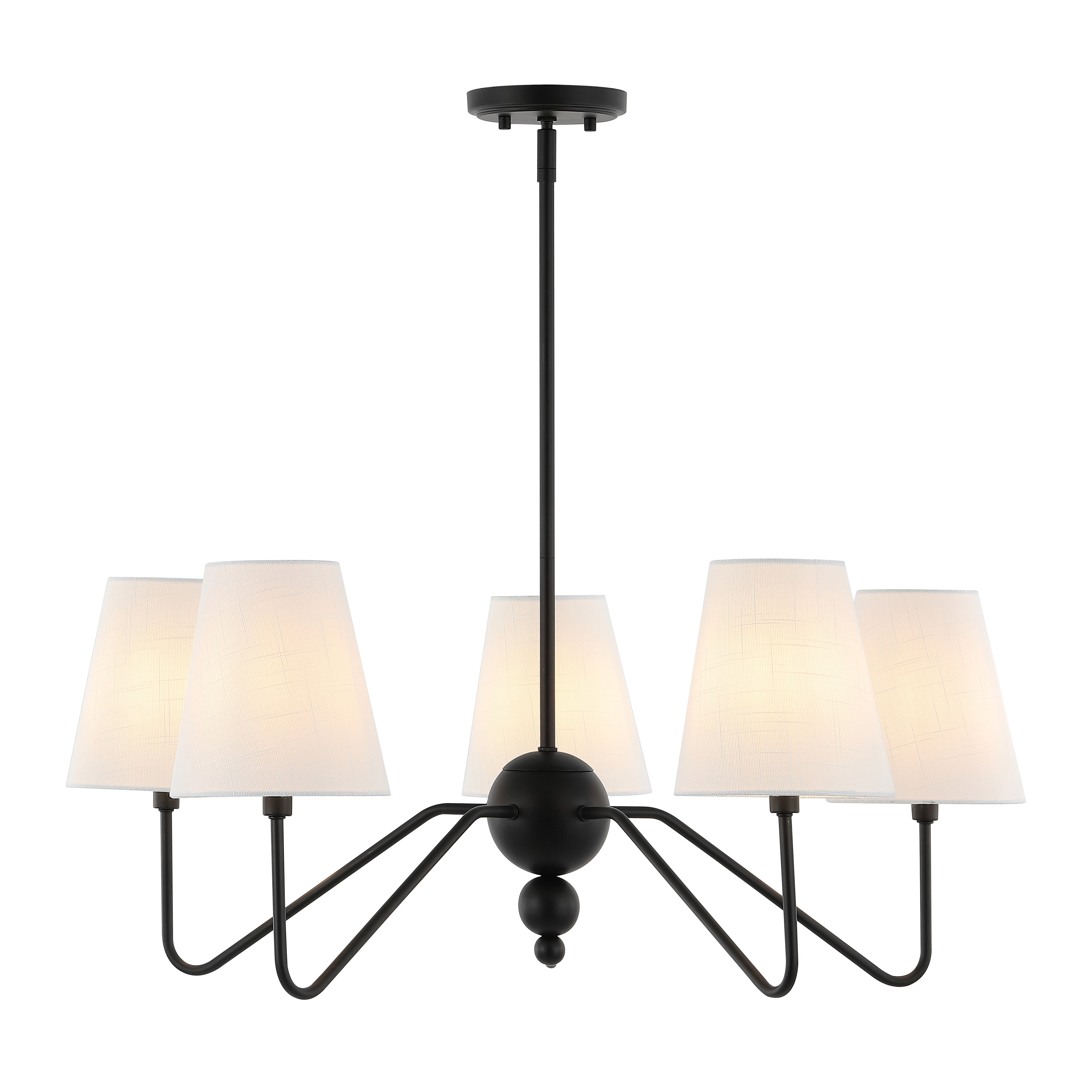Skylar 5-Light Classic Minimalist Iron Inverted Gourd LED Chandelier