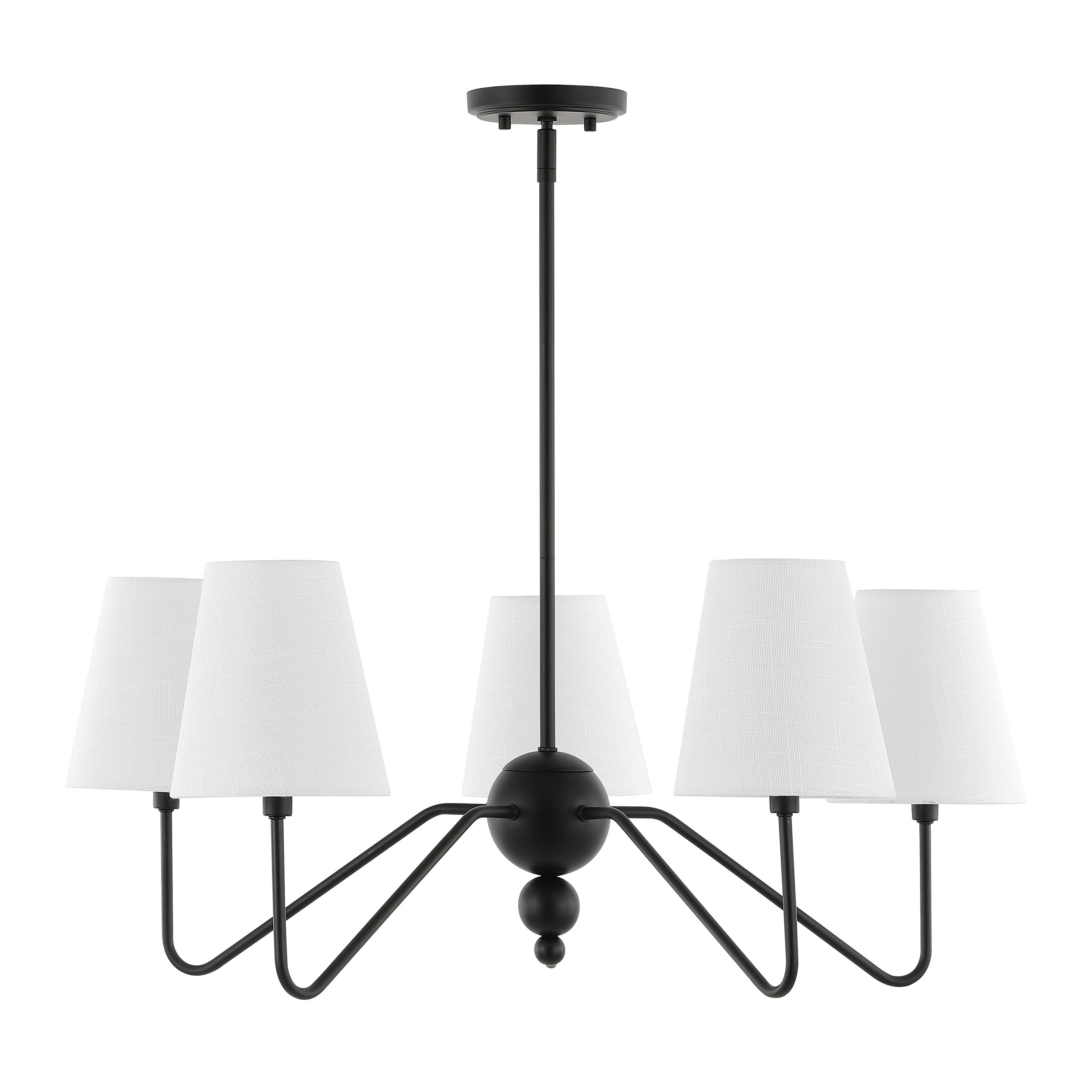 Skylar 5-Light Classic Minimalist Iron Inverted Gourd LED Chandelier
