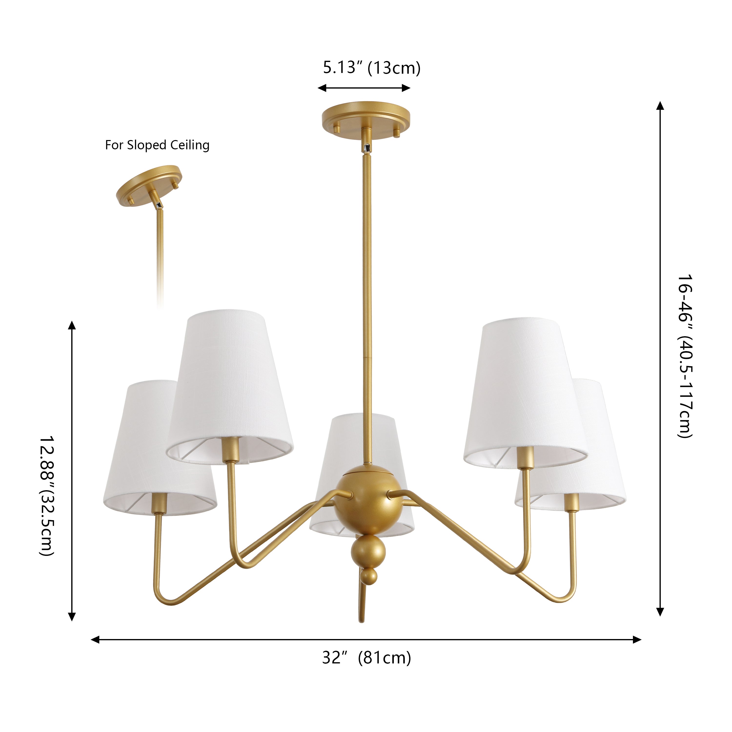 Skylar Light Classic Minimalist Metal Inverted Gourd LED Chandelier