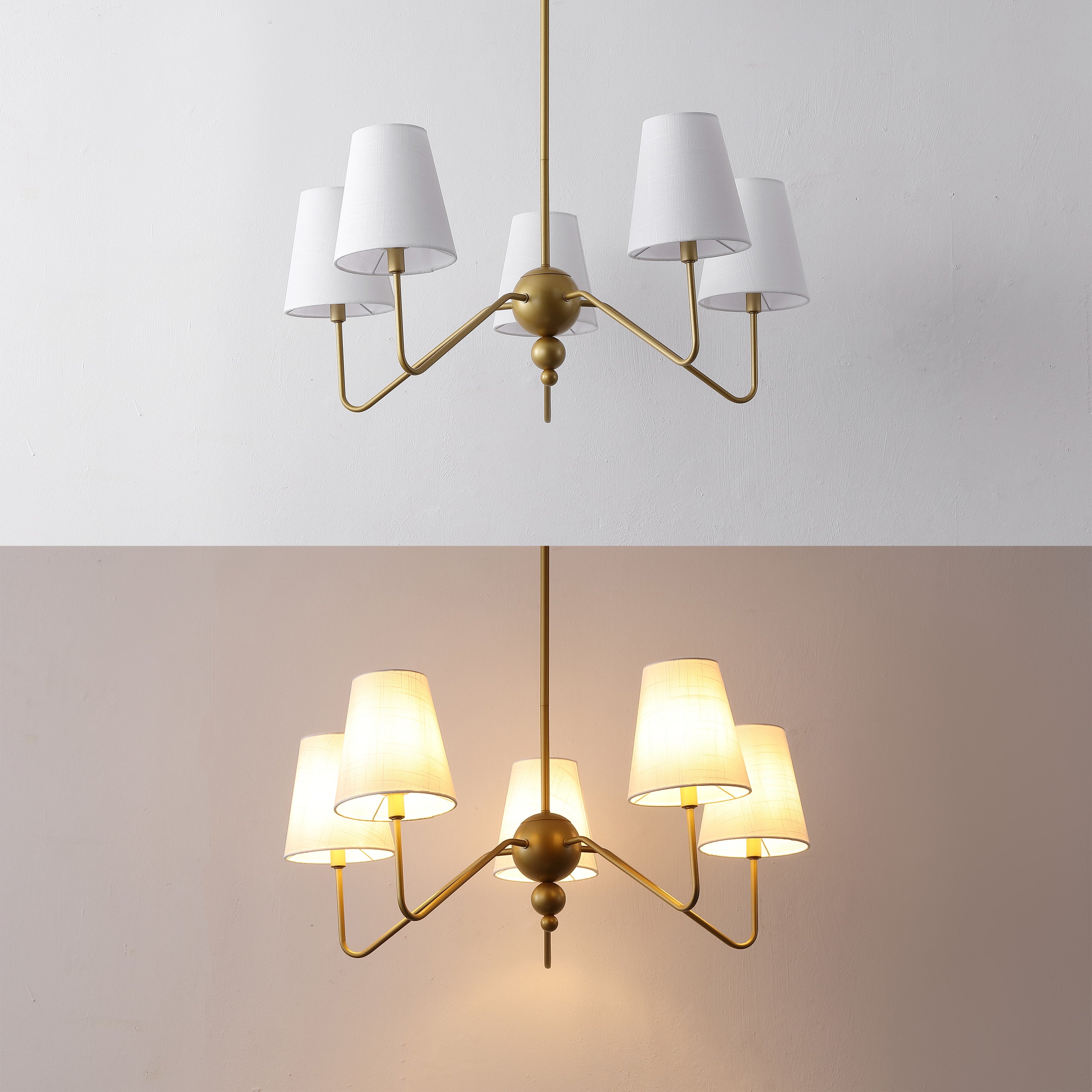 Skylar Light Classic Minimalist Metal Inverted Gourd LED Chandelier