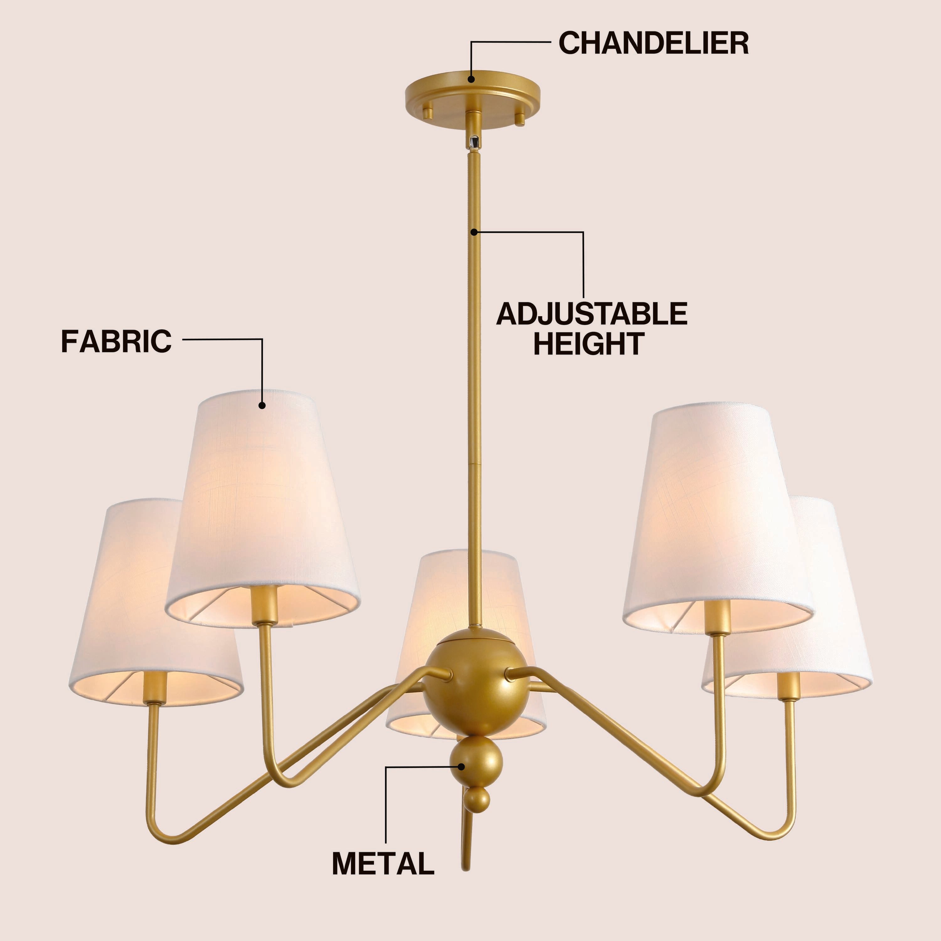 Skylar Light Classic Minimalist Metal Inverted Gourd LED Chandelier