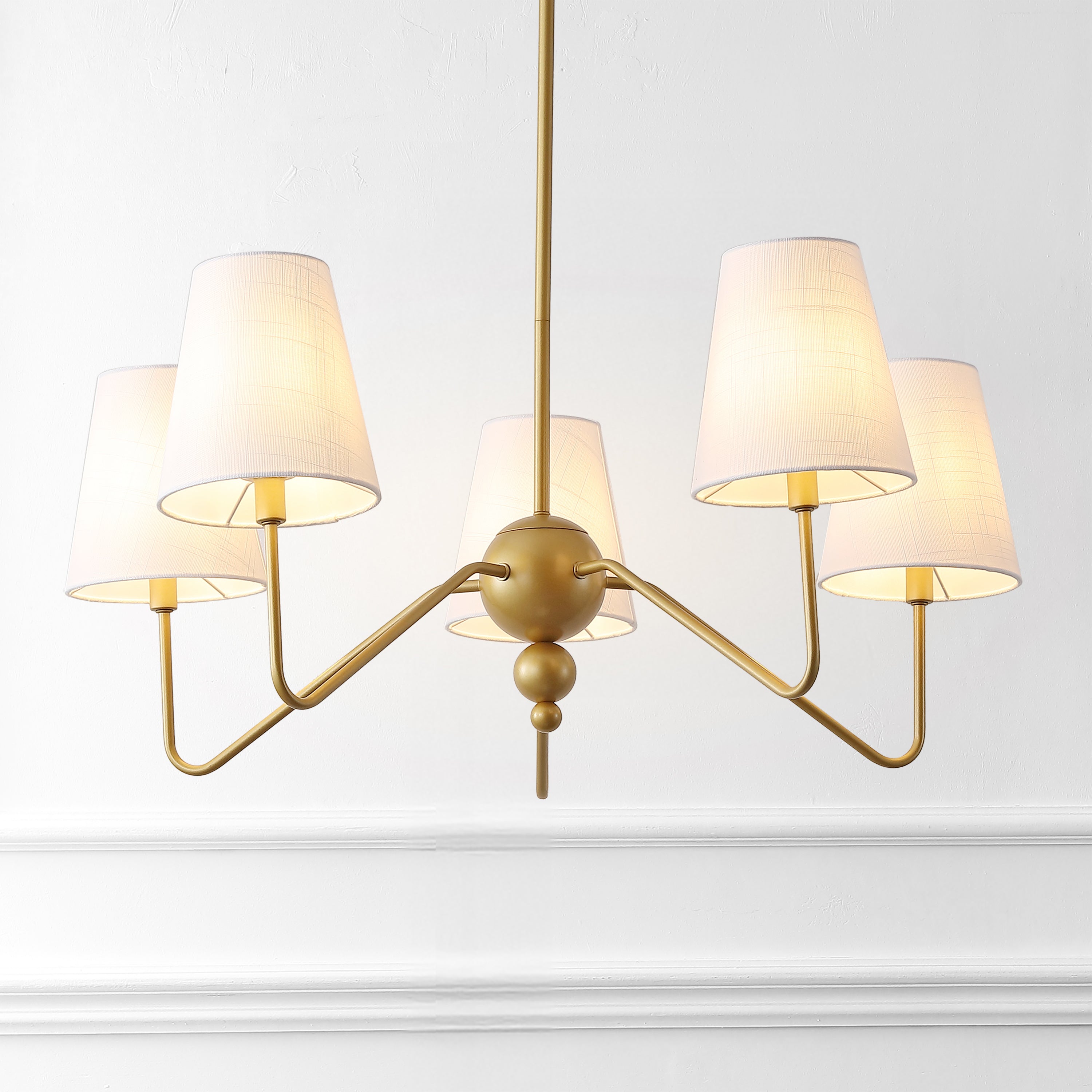 Skylar Light Classic Minimalist Metal Inverted Gourd LED Chandelier