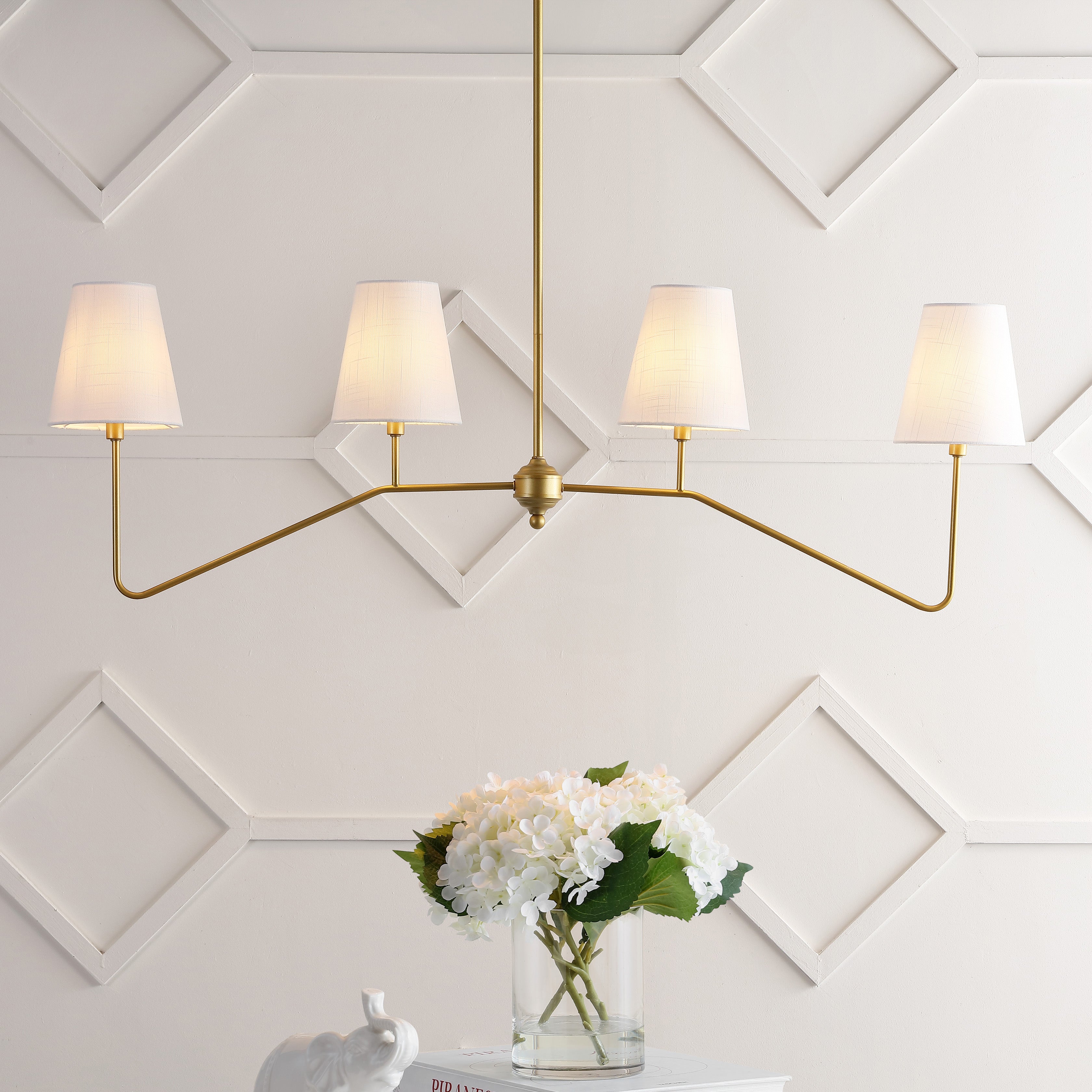 Signe 4-Light Classic Minimalist Iron Linear LED Pendant