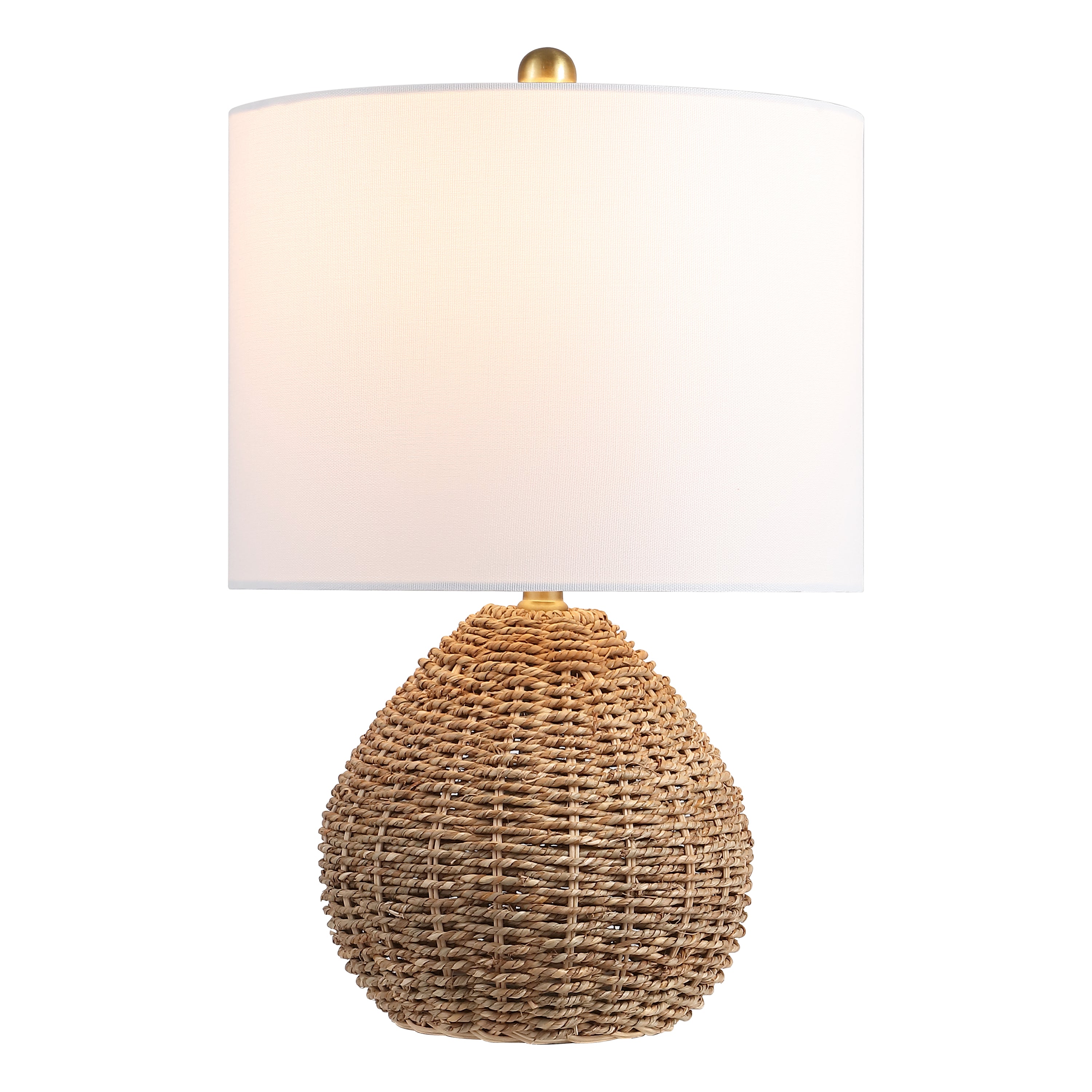 Kona 20.5" Bohemian Classic Rattan/Iron LED Table Lamp
