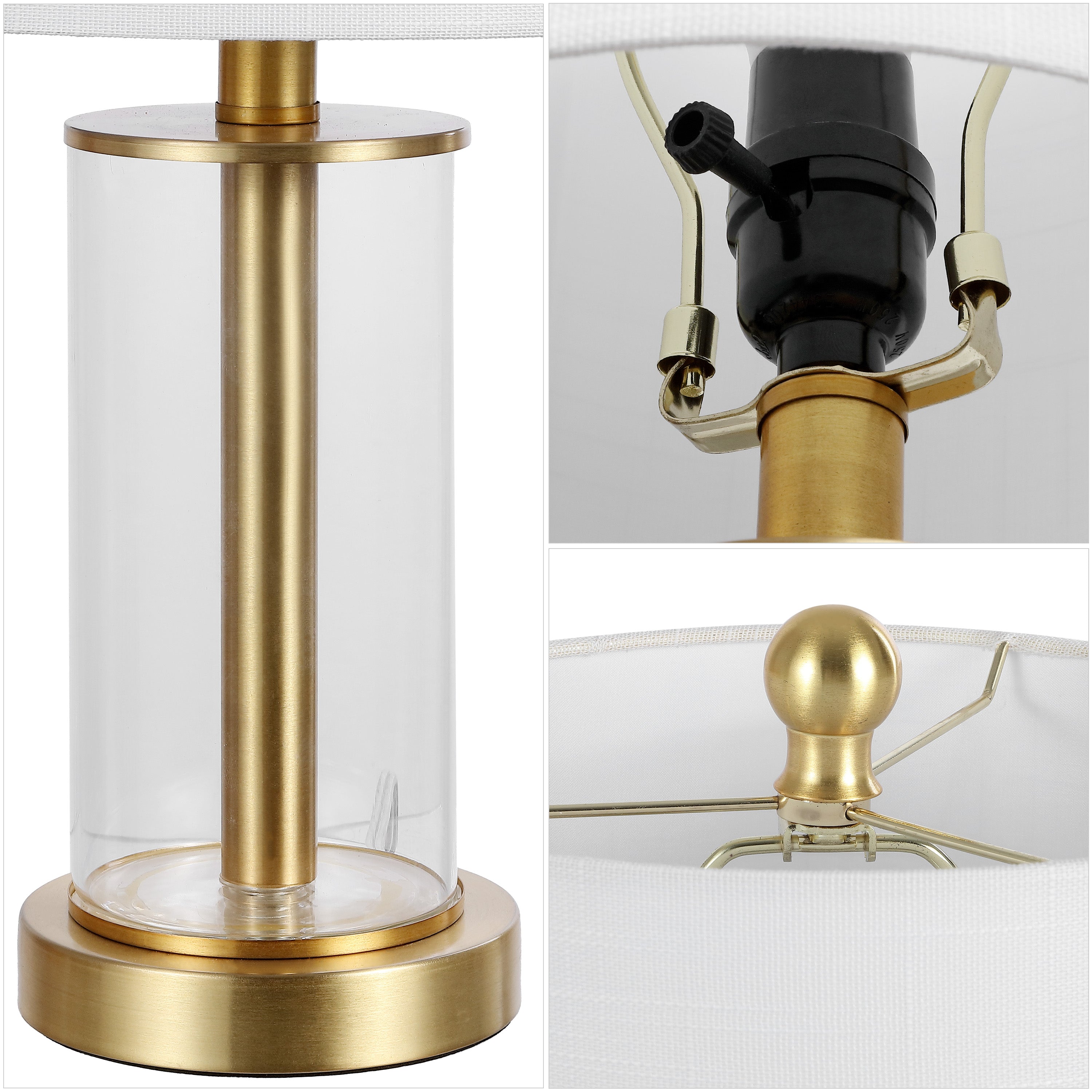 Amner 20.5" Glass Modern Contemporary Fillable Glass LED Table Lamp (Set of 2)