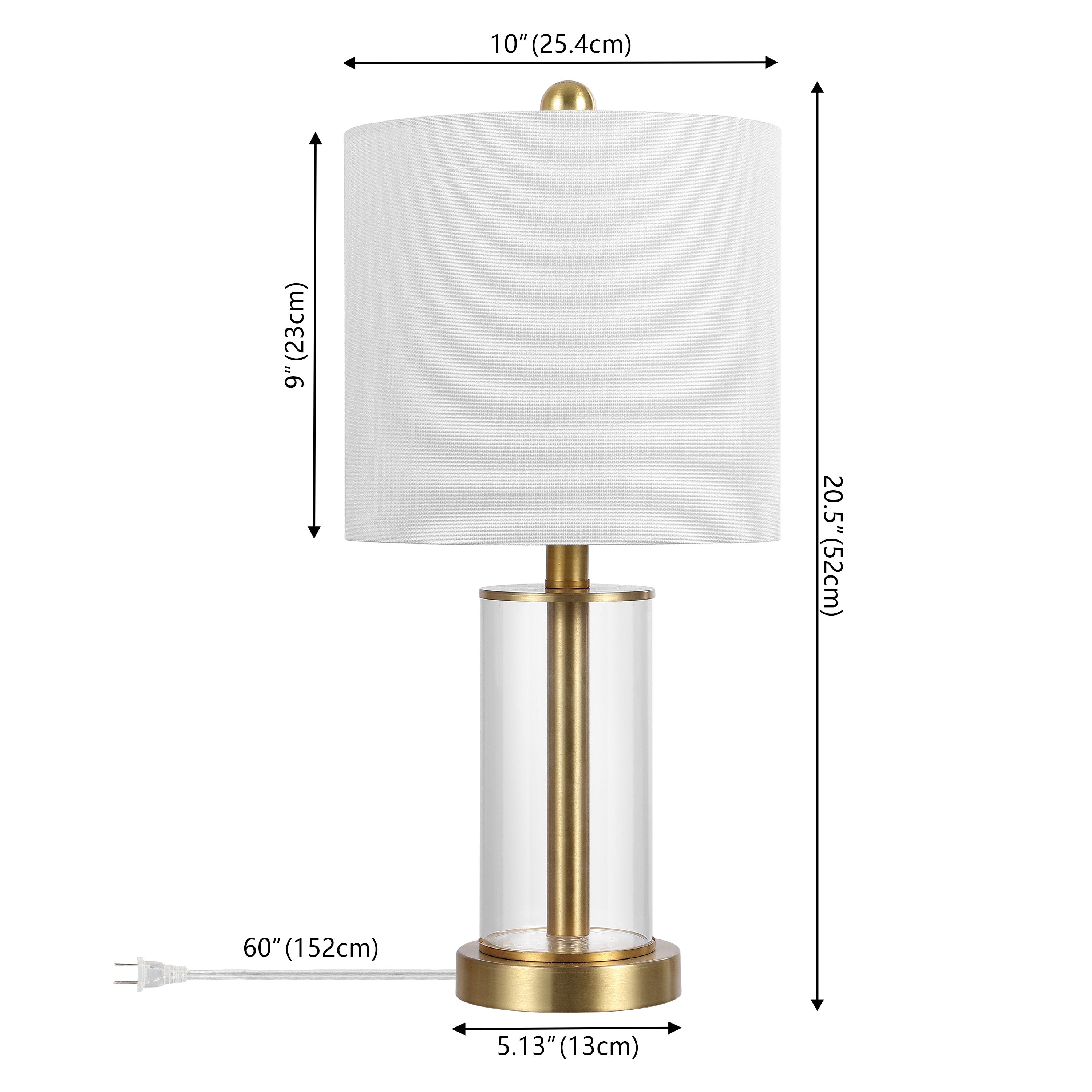 Amner 20.5" Glass Modern Contemporary Fillable Glass LED Table Lamp (Set of 2)