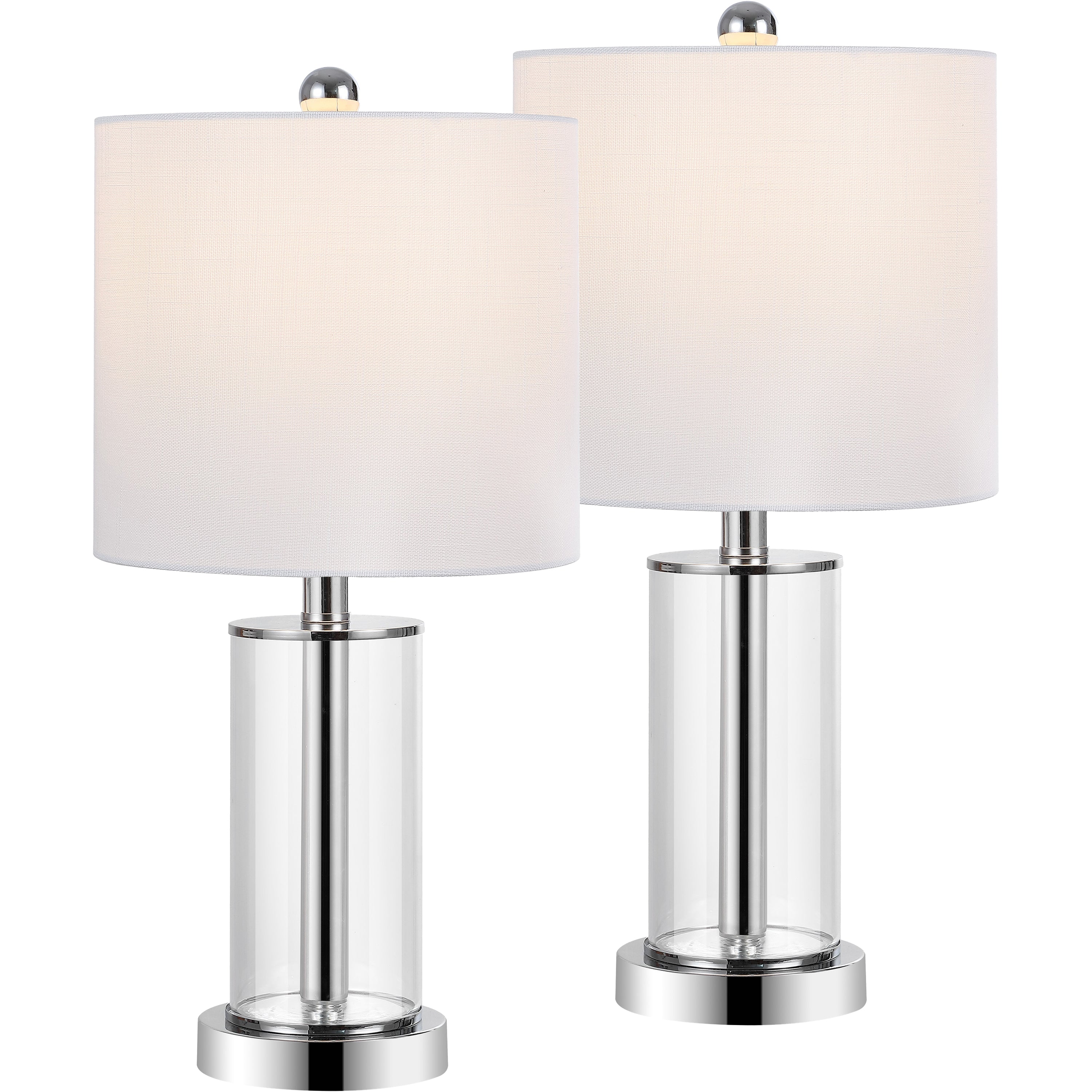 Amner 20.5" Glass Modern Contemporary Fillable Glass LED Table Lamp (Set of 2)