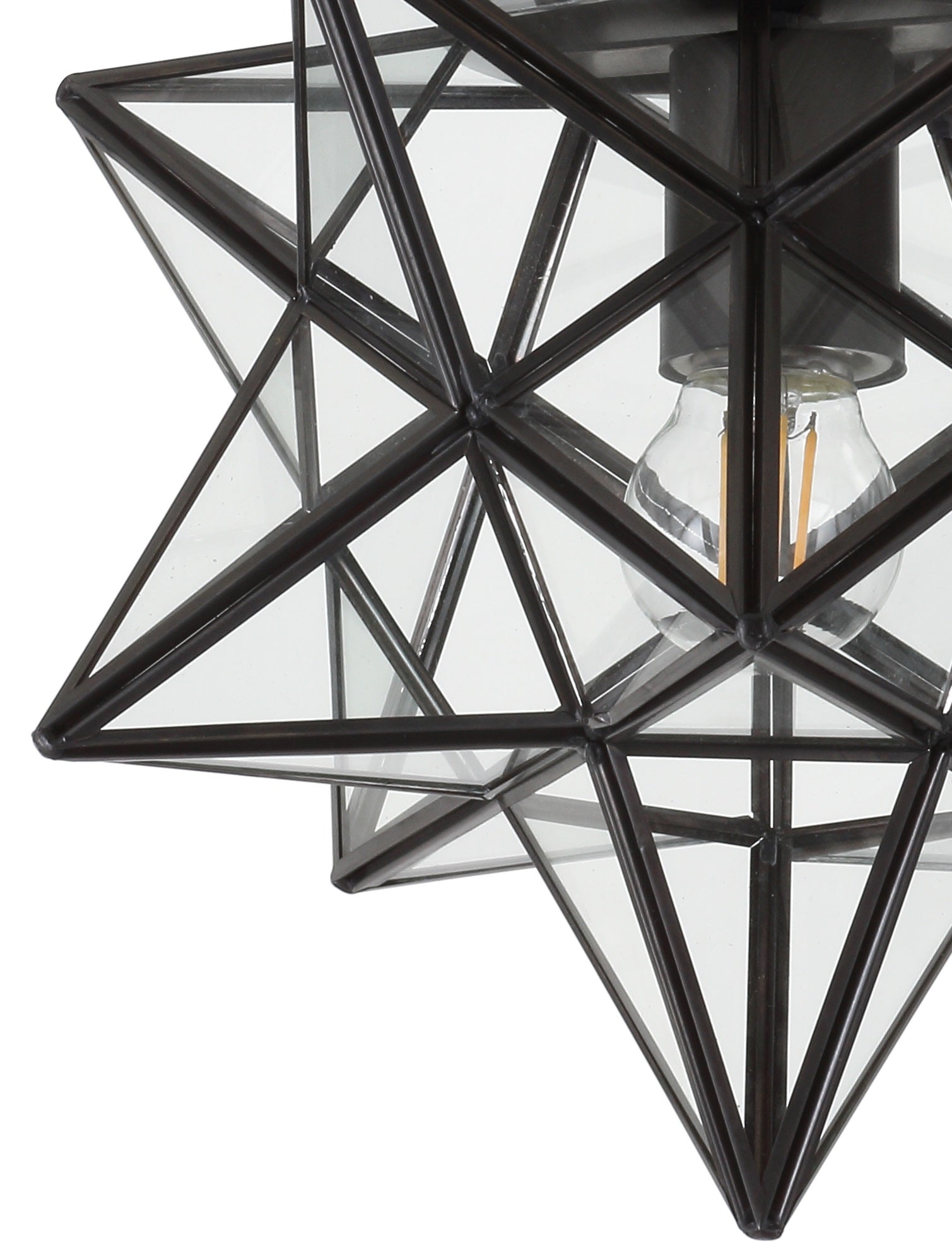 Stella Moravian Star Metal/Glass LED Flush Mount