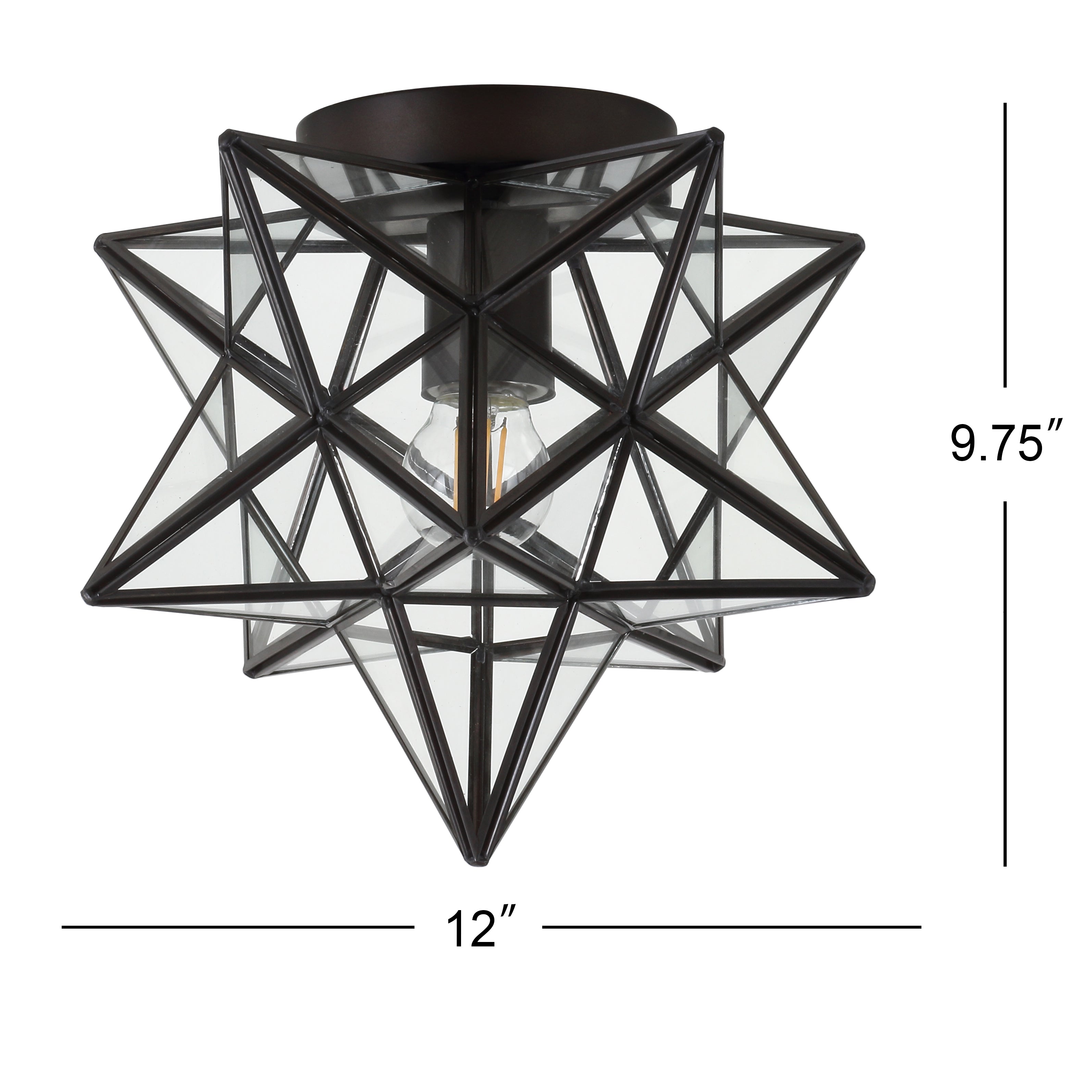 Stella Moravian Star Metal/Glass LED Flush Mount