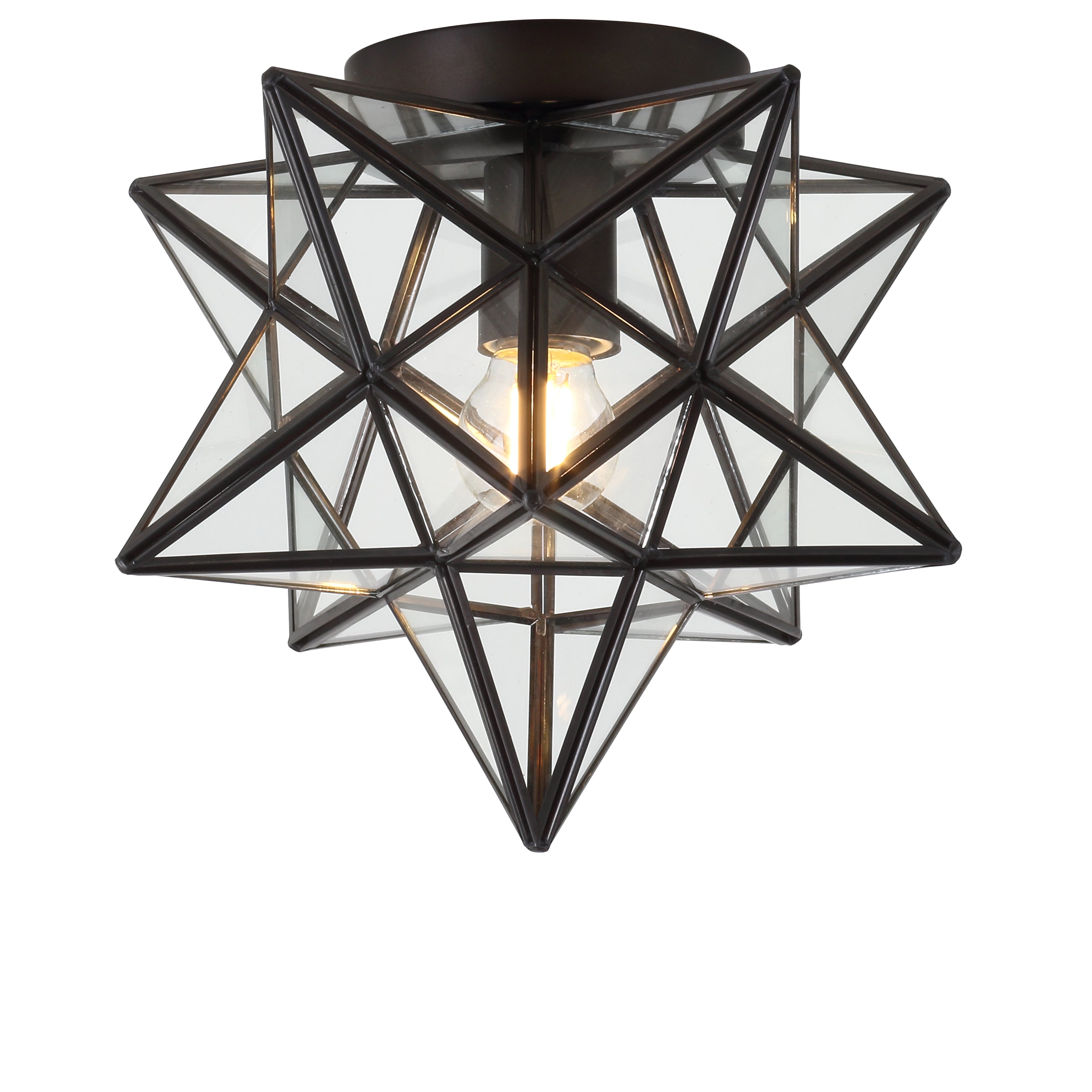 Stella Moravian Star Metal/Glass LED Flush Mount