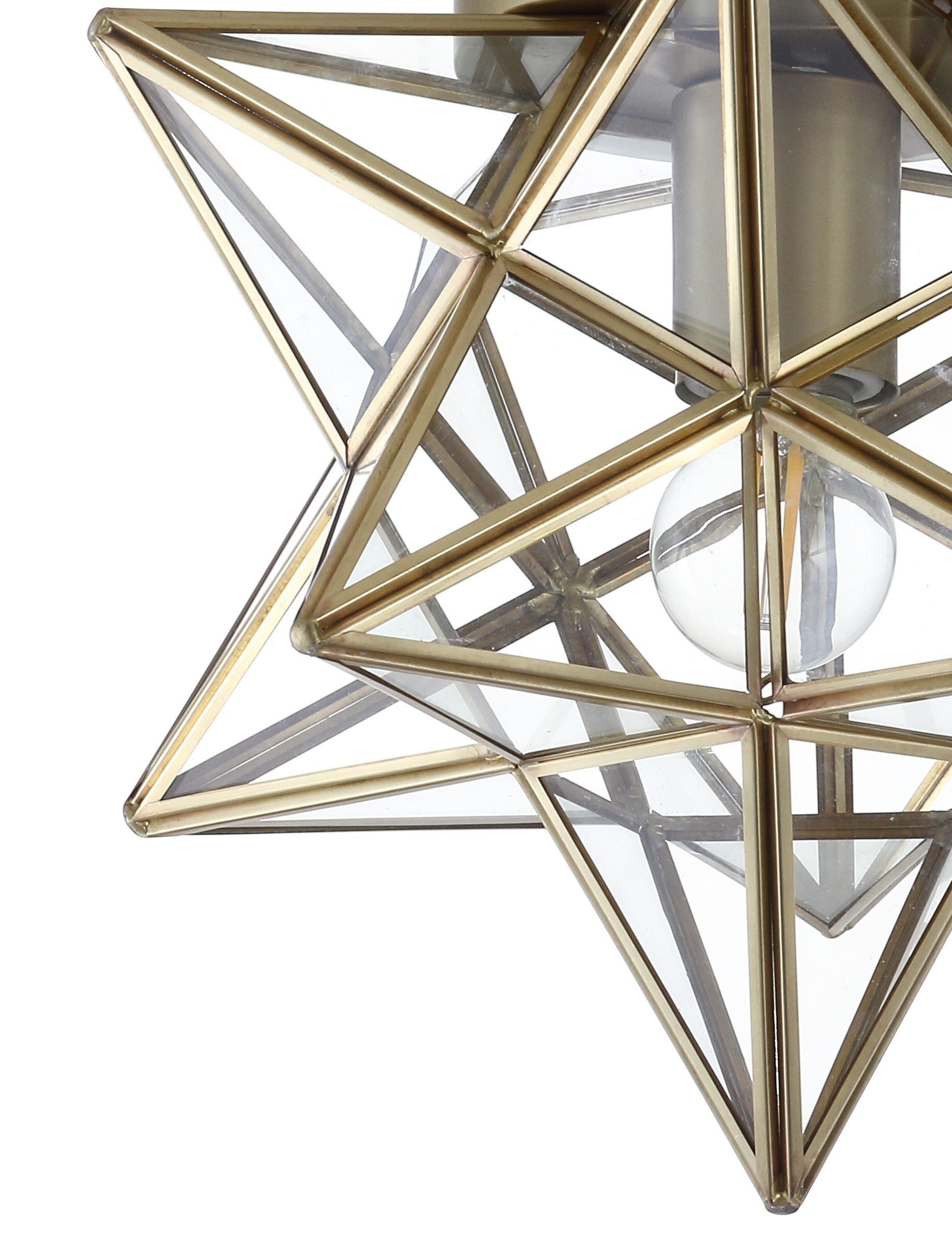 Stella Moravian Star Metal/Glass LED Flush Mount
