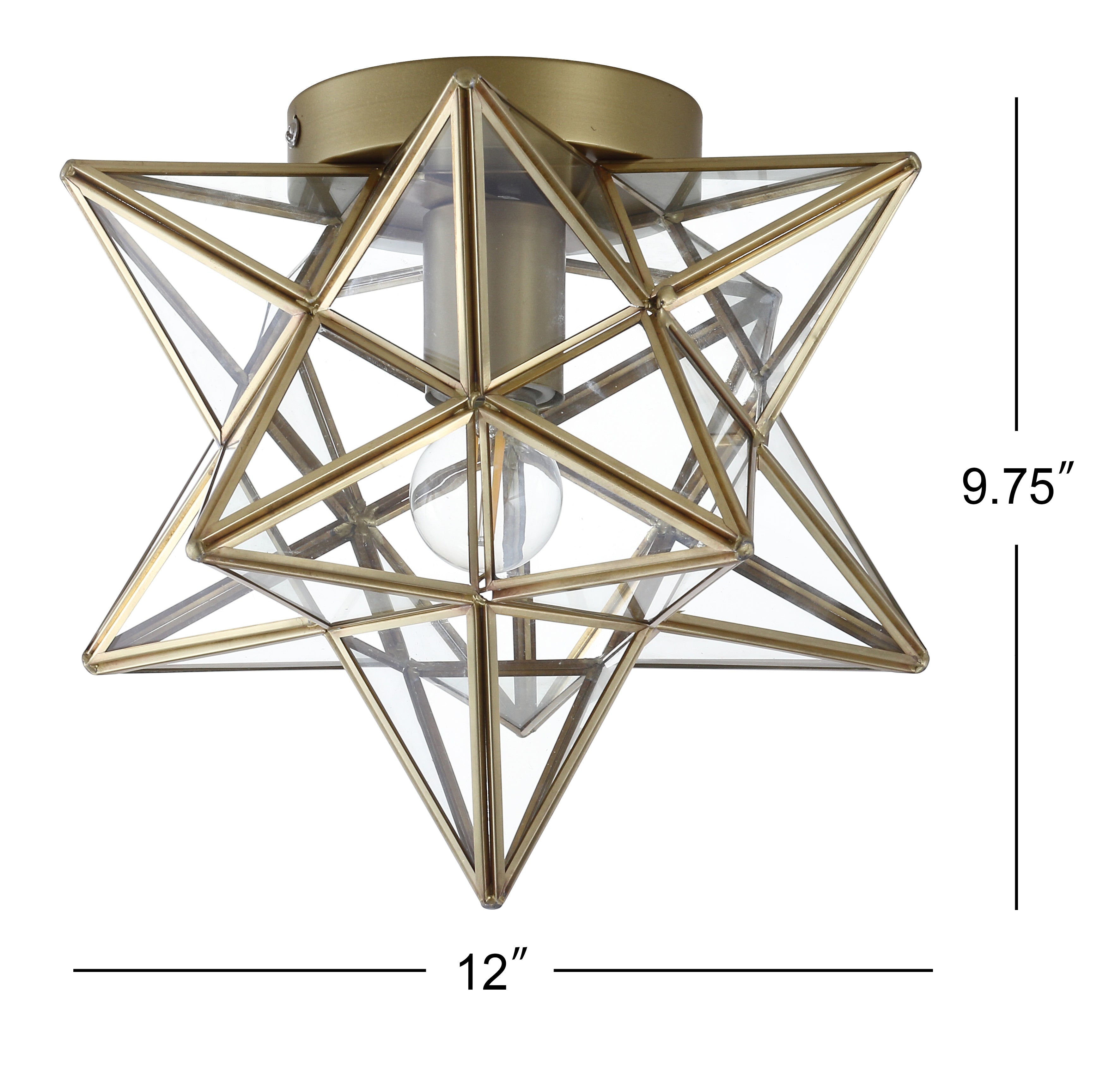 Stella Moravian Star Metal/Glass LED Flush Mount