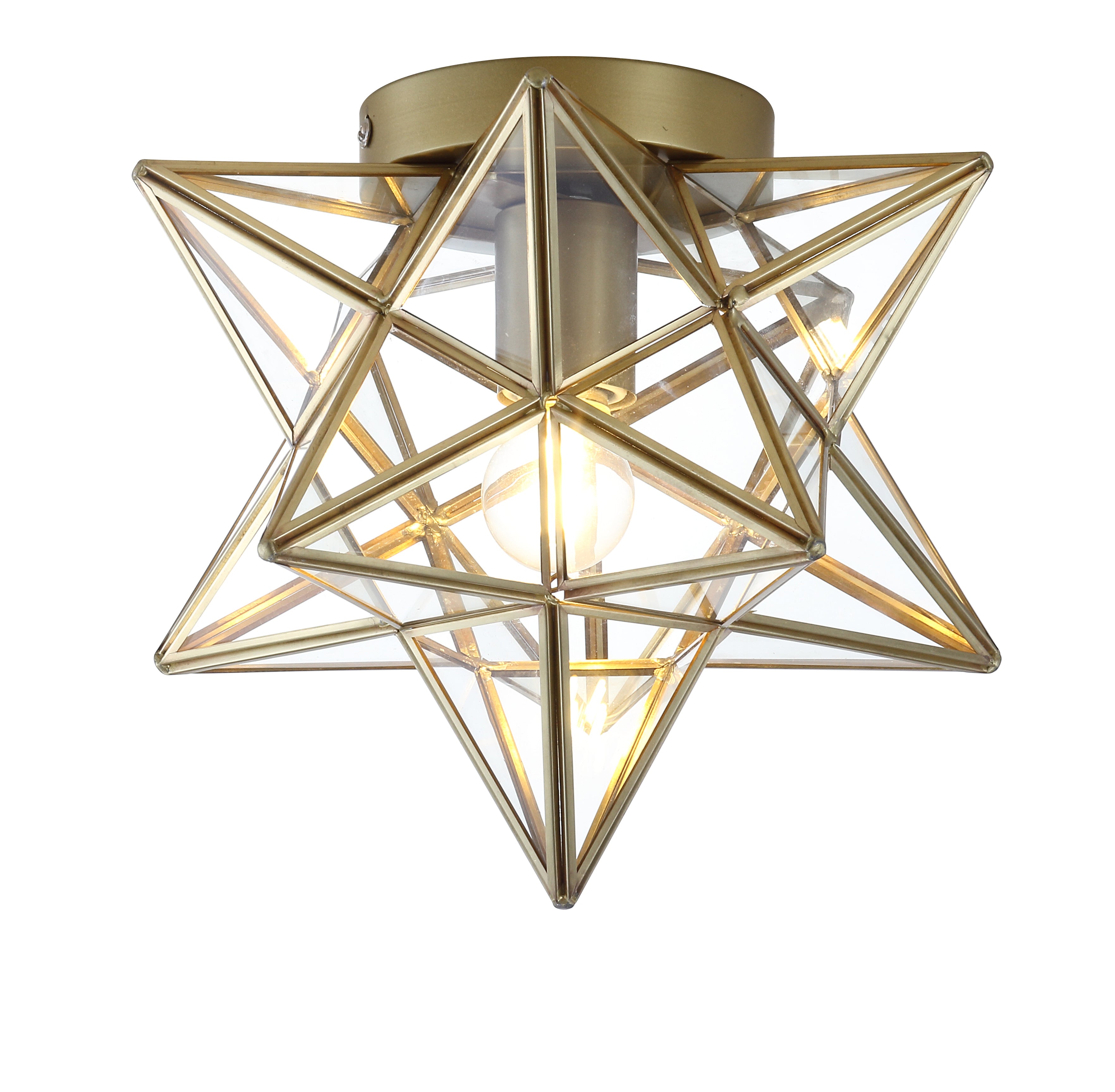 Stella Moravian Star Metal/Glass LED Flush Mount