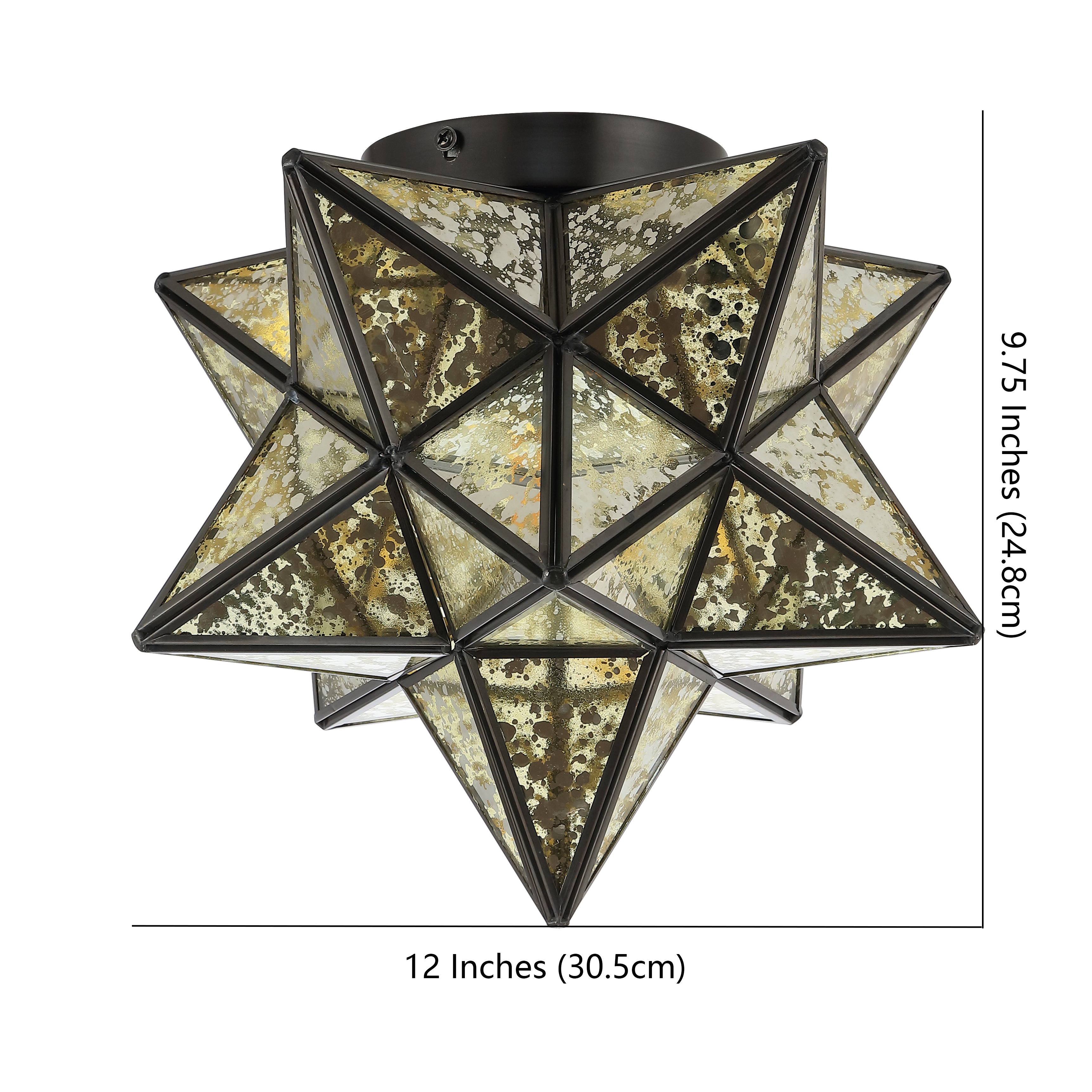 Stella Moravian Star Metal/Glass LED Flush Mount