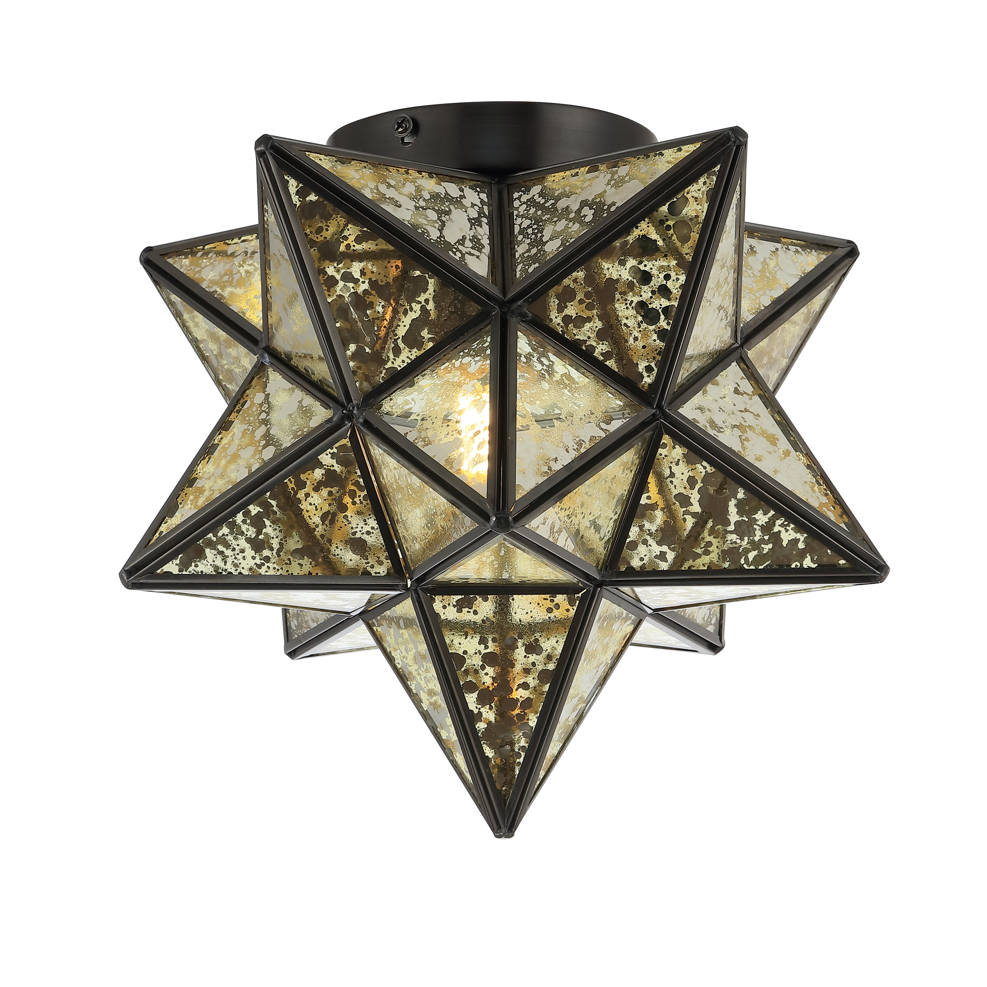 Stella Moravian Star Metal/Glass LED Flush Mount