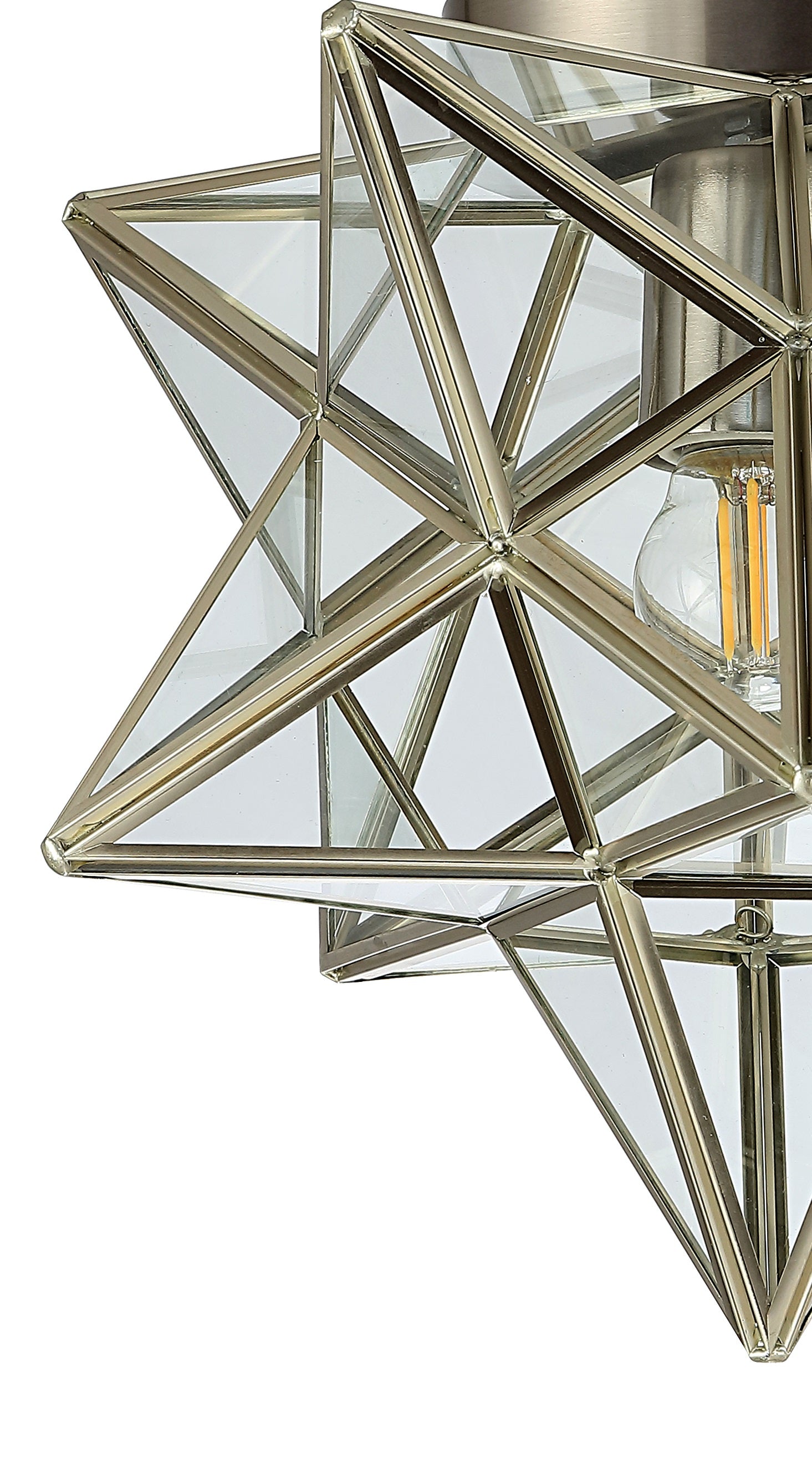 Stella Moravian Star Metal/Glass LED Flush Mount