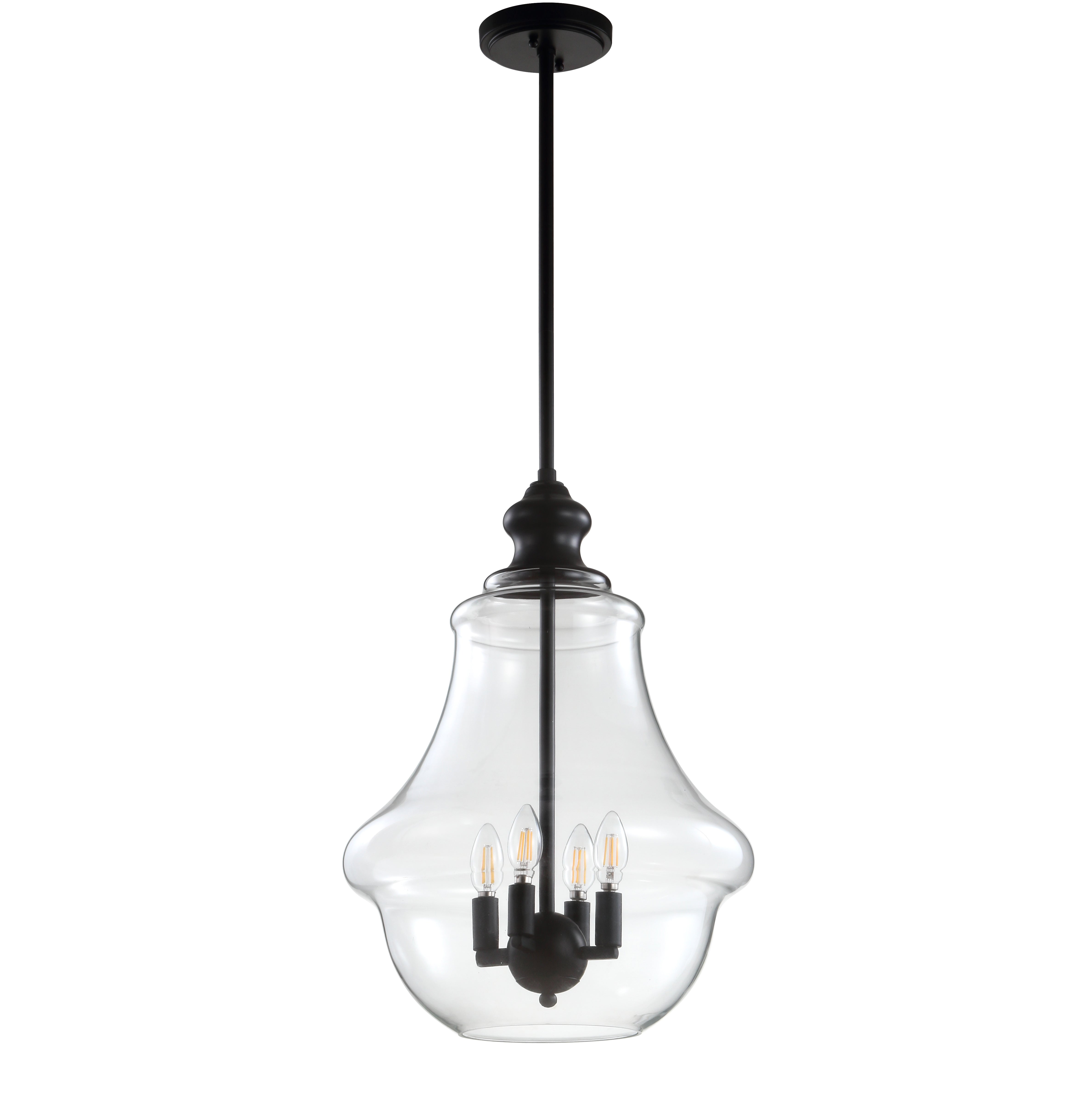 Adam Adjustable Metal/Glass LED Pendant