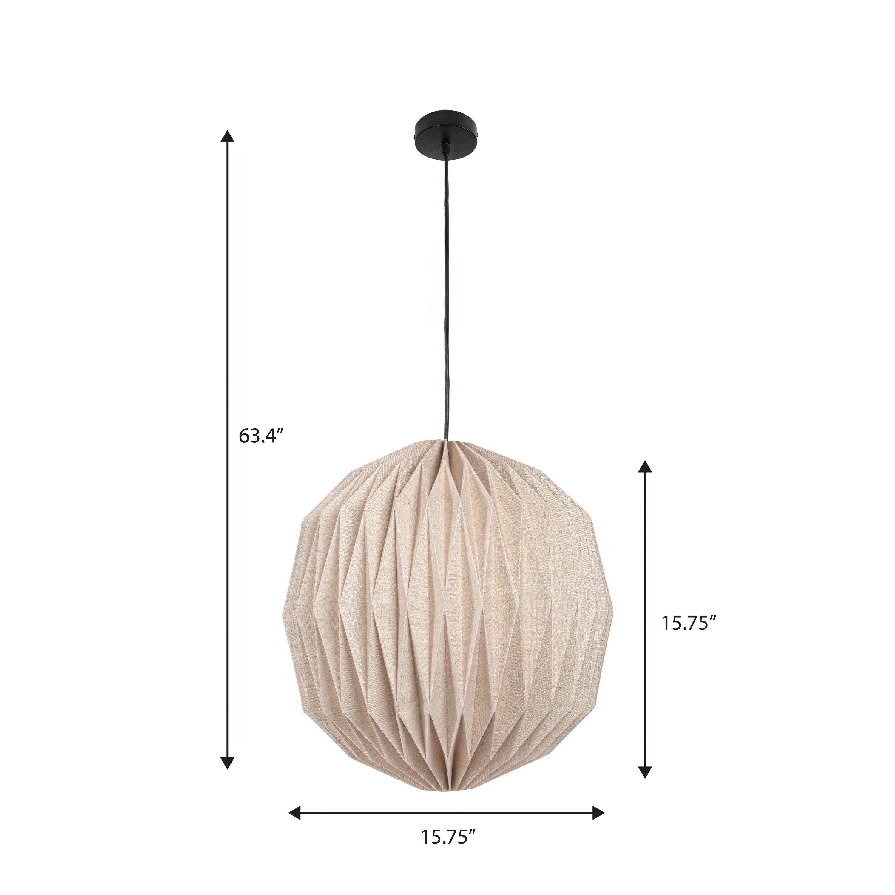 Vaughn 15.75" Modern Vintage Orb Honeycomb Shade LED Pendant Light