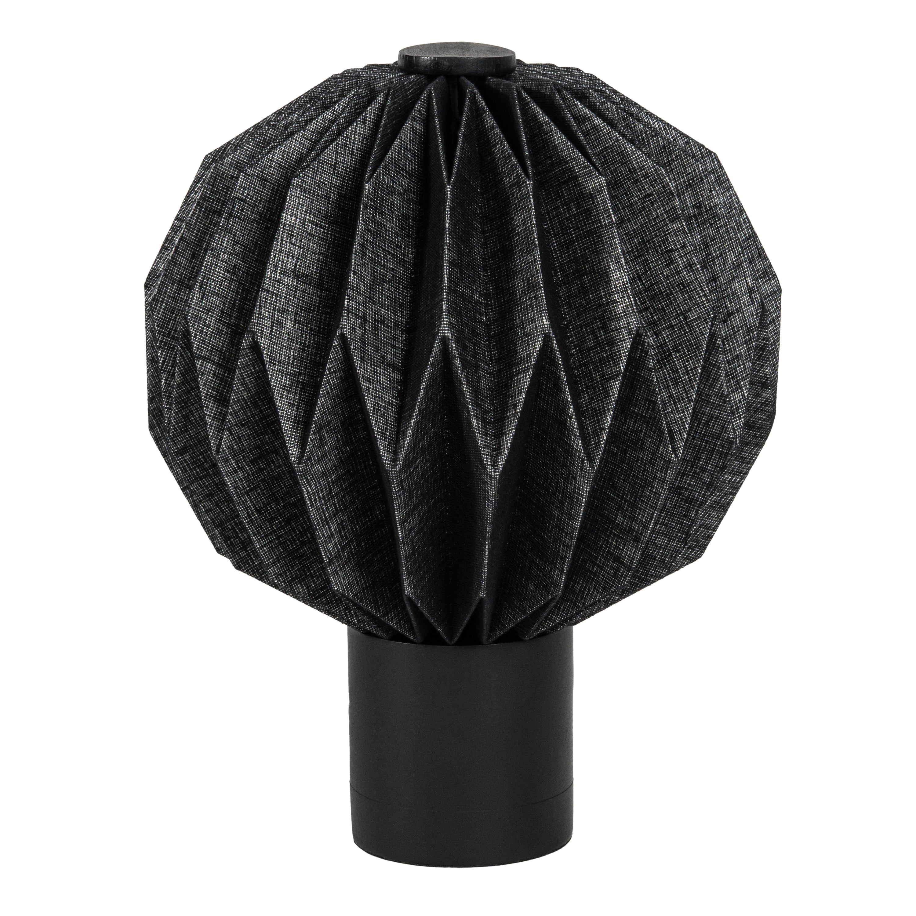 Quincy 11" Modern Minimalist Paper Pleated Orb Accent LED Table Lamp