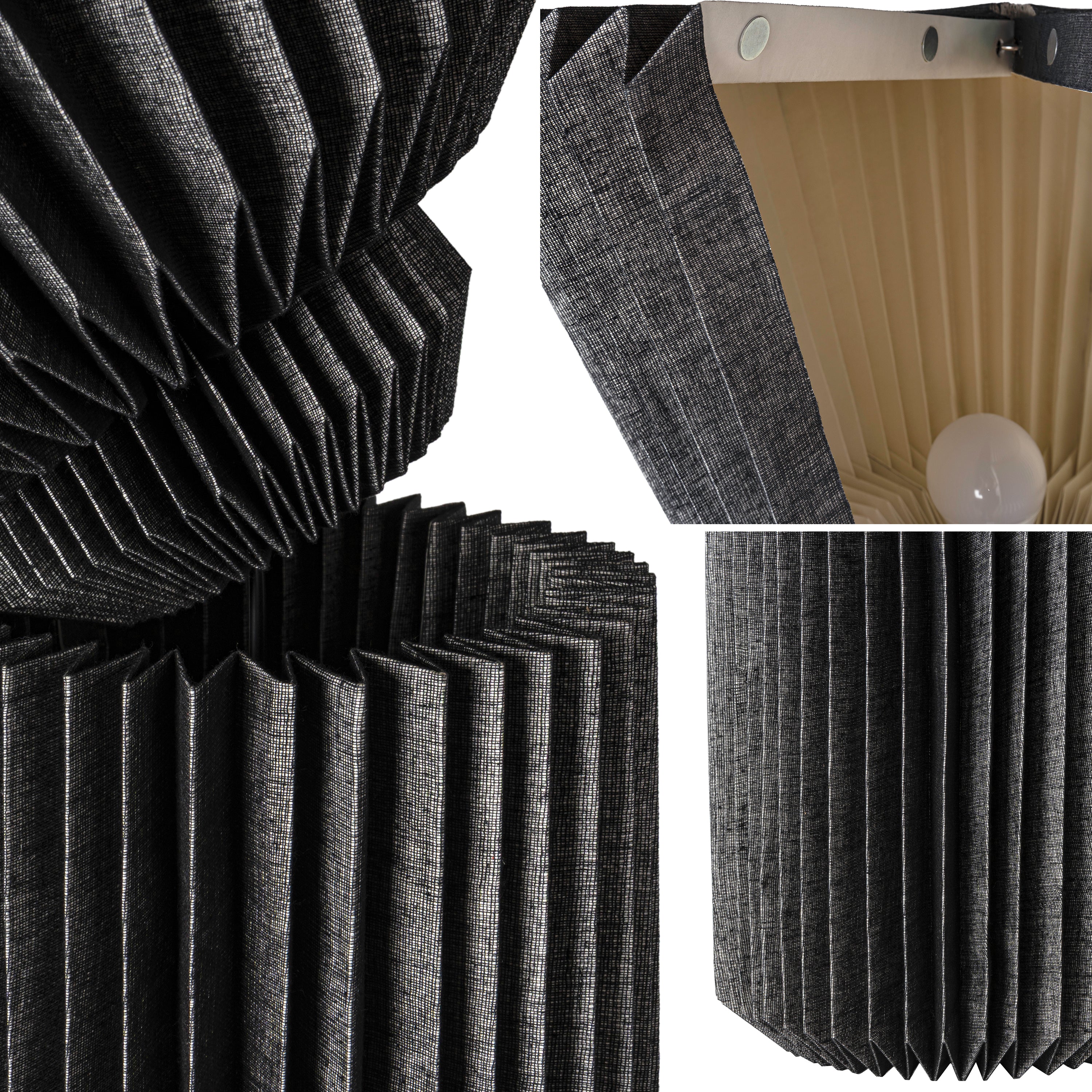Archer 37" Modern Minimalist Pleated Shade Floor Lamp