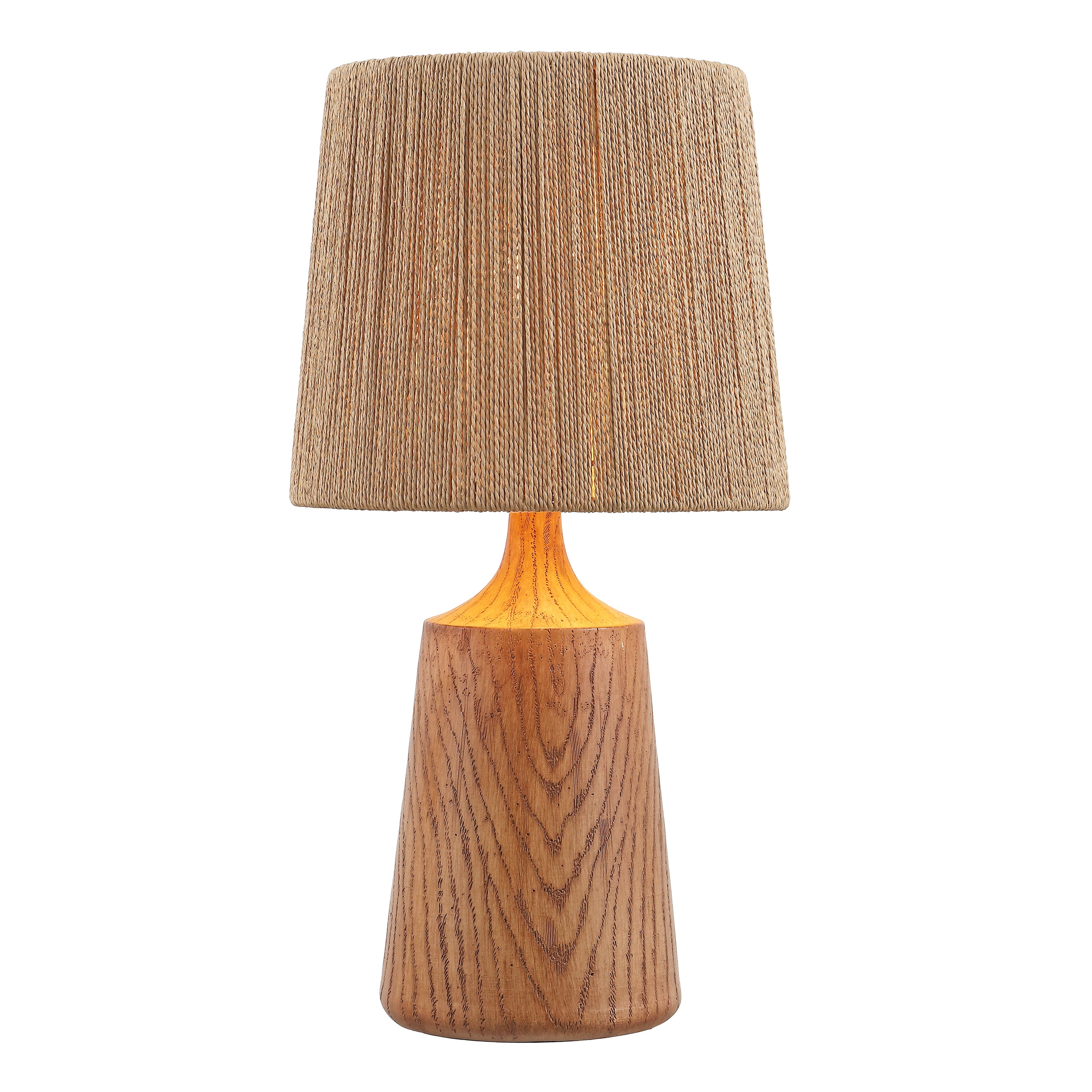 Heartland 22.25" Classic Cottage Tapered Resin/Metal LED Table Lamp with Paper Rope Shade