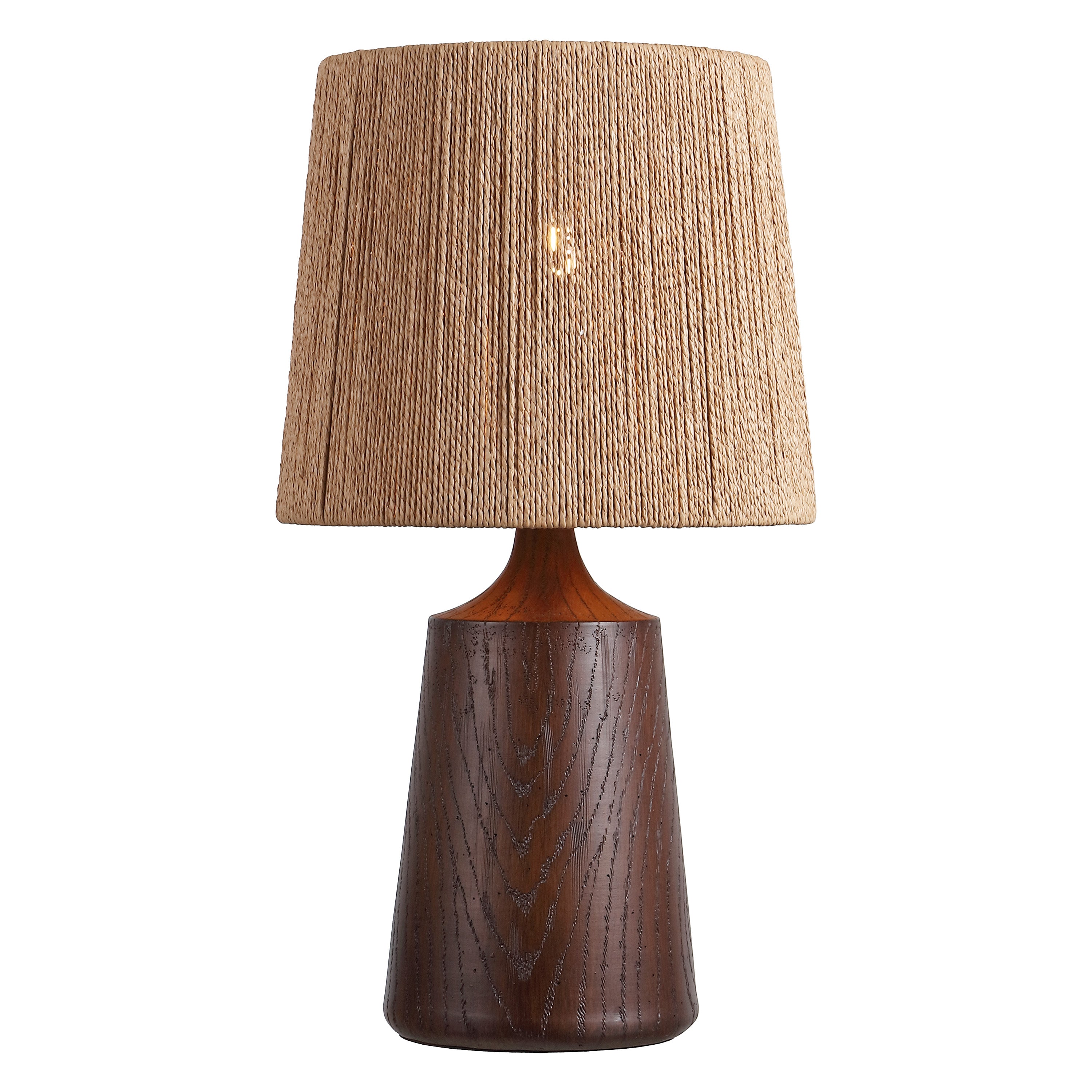 Heartland 22.25" Classic Cottage Tapered Resin/Metal LED Table Lamp with Paper Rope Shade