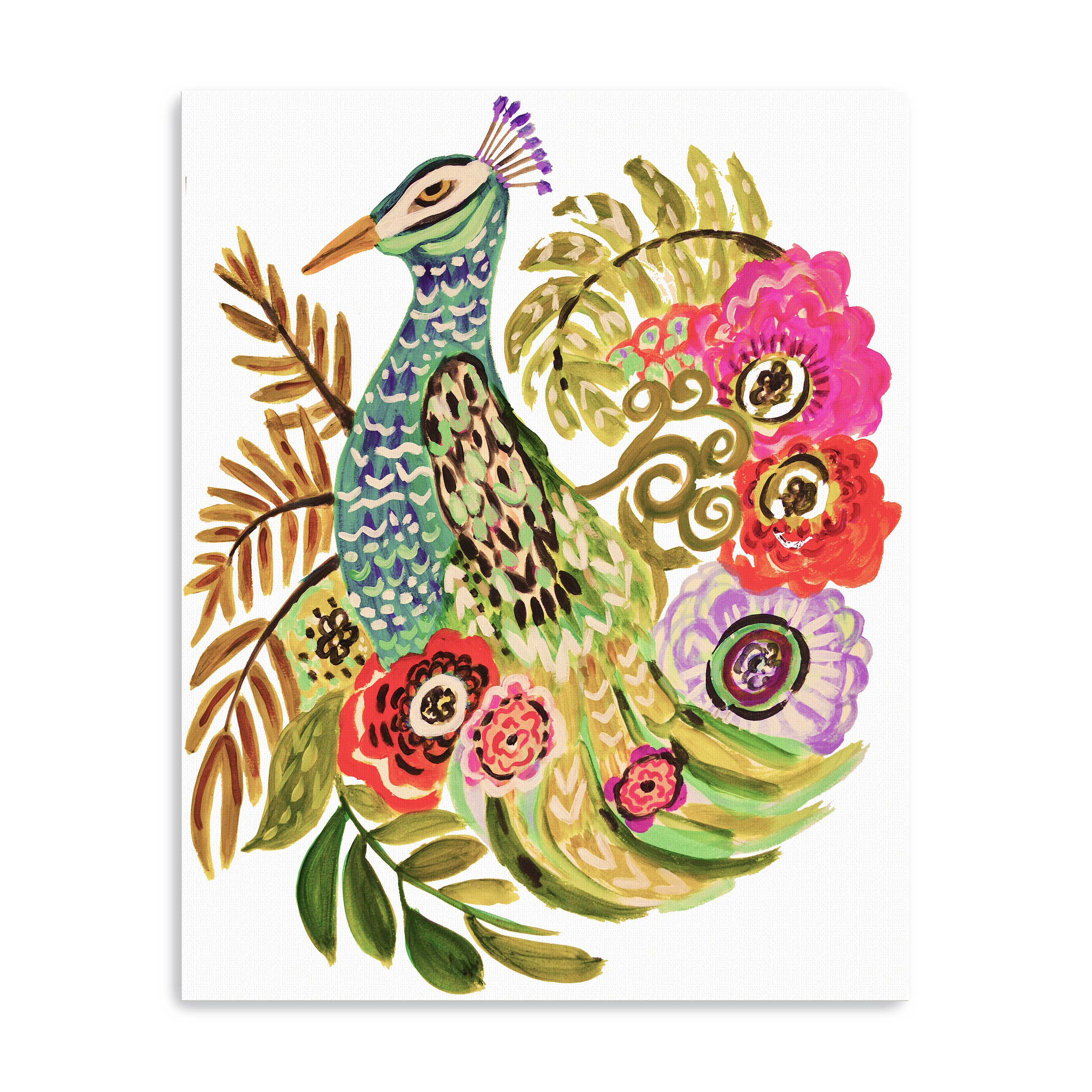 Peacock Canvas Giclee
