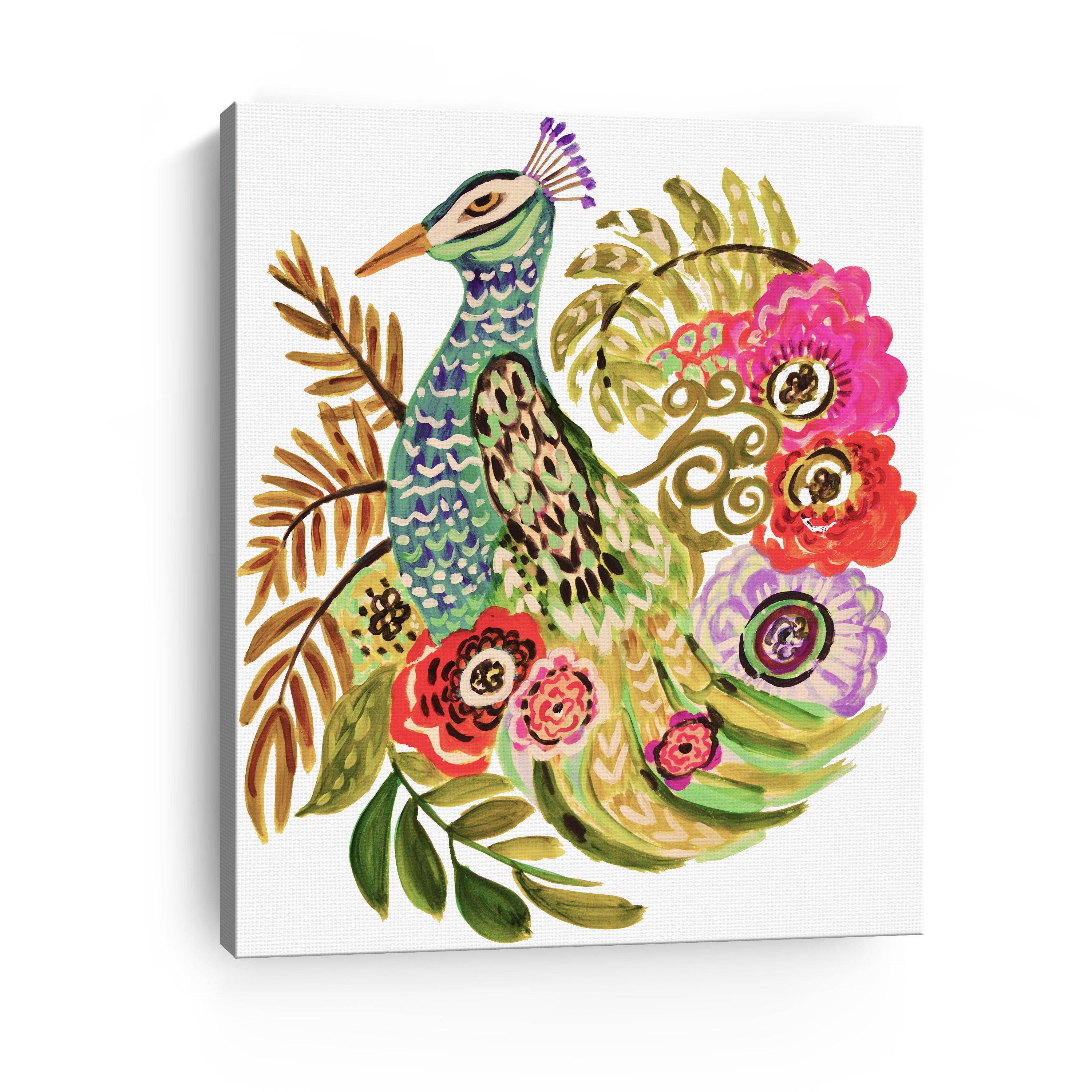 Peacock Canvas Giclee