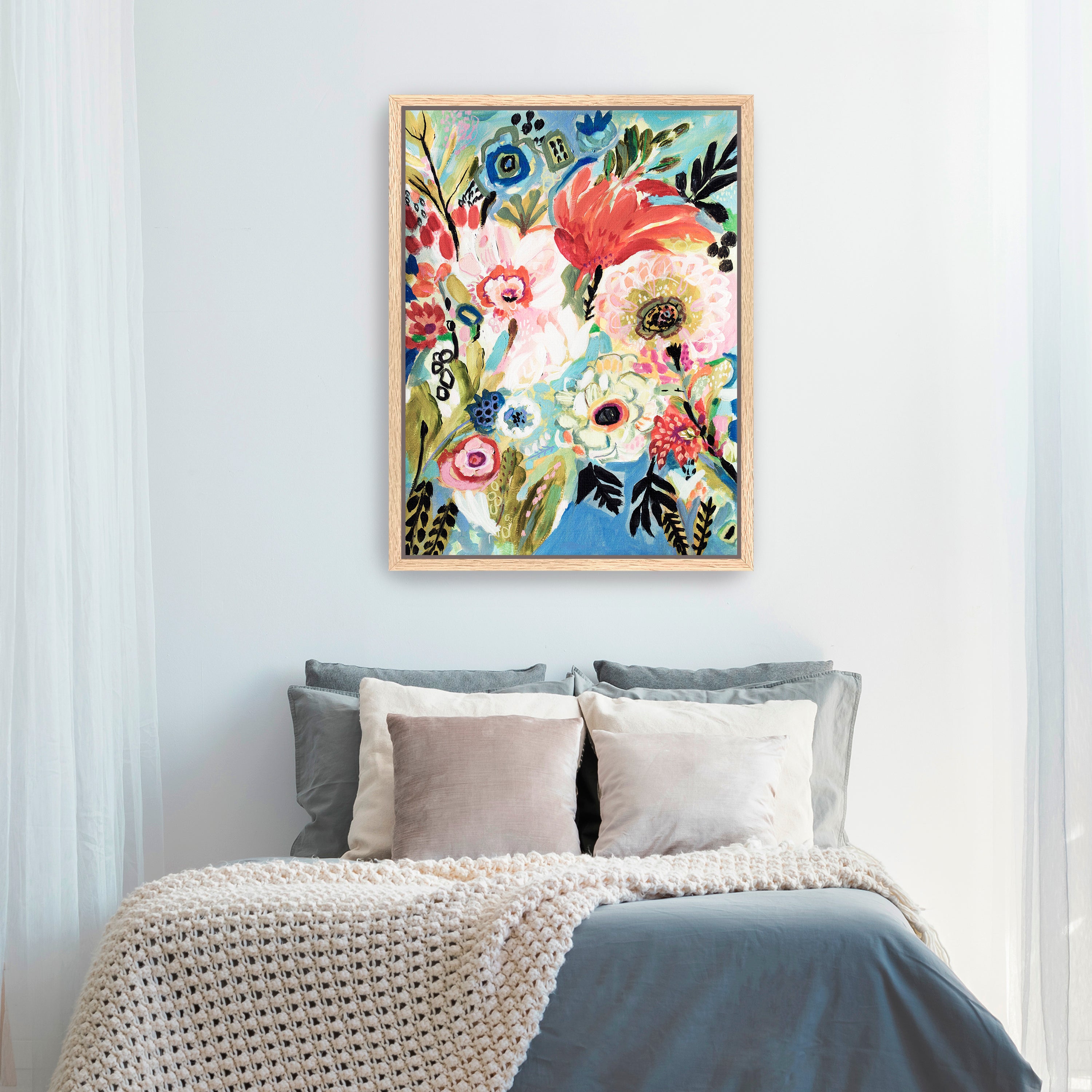 Pier 1 Floral Canvas Giclee