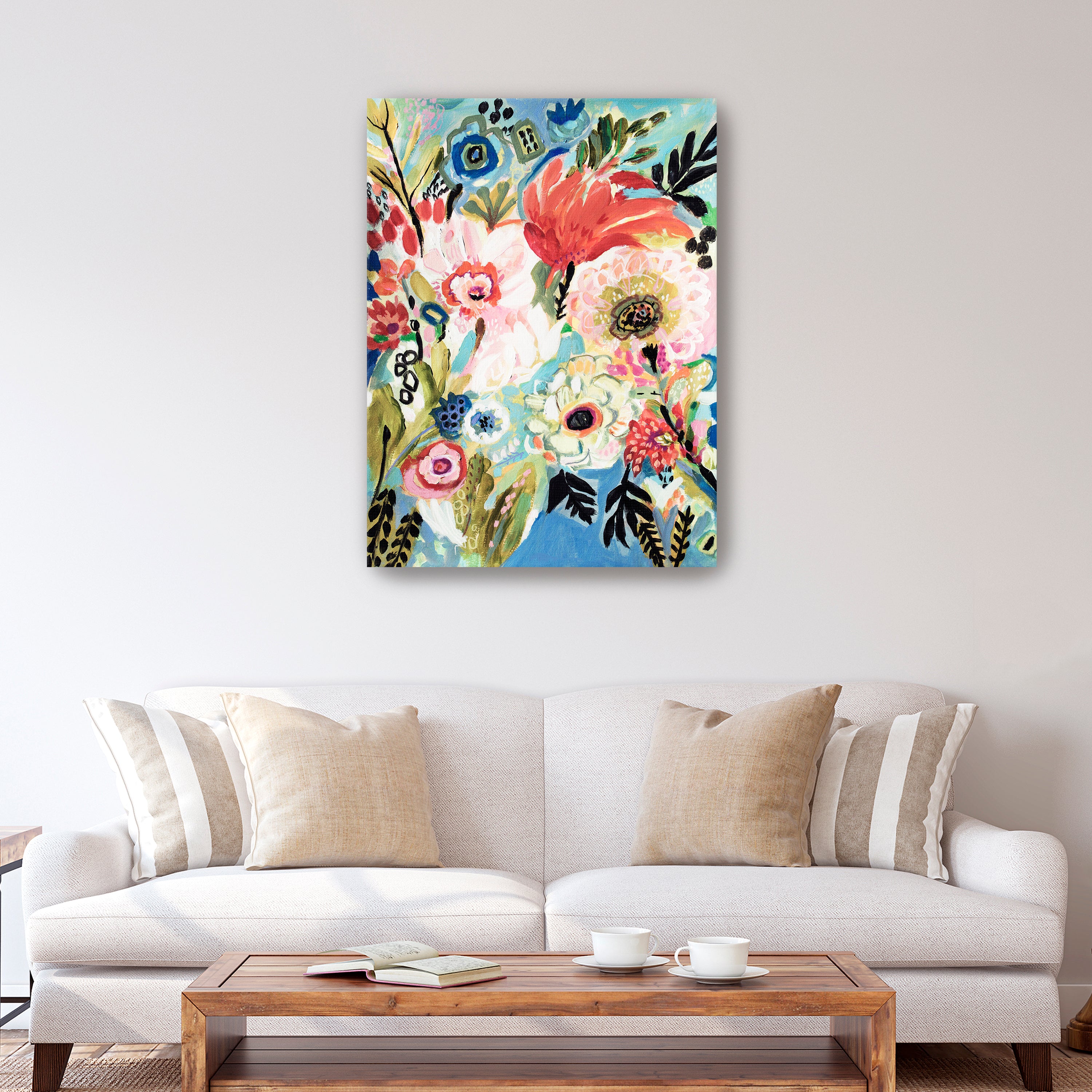Pier 1 Floral Canvas Giclee - Thumbnail 4