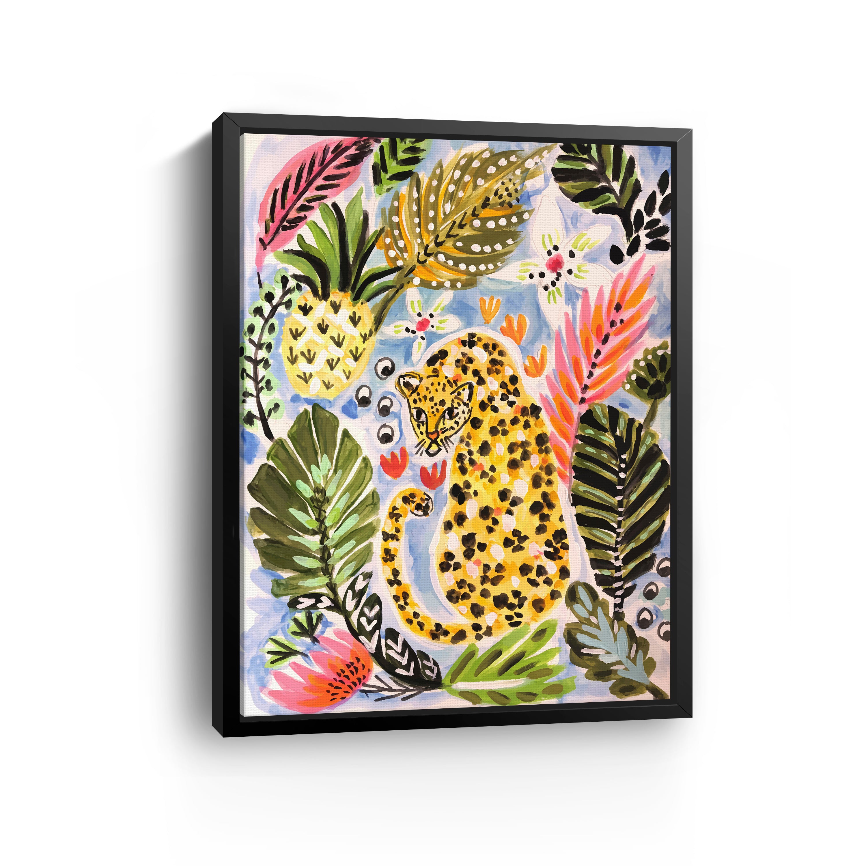 Jungle Cat Garden Canvas Giclee