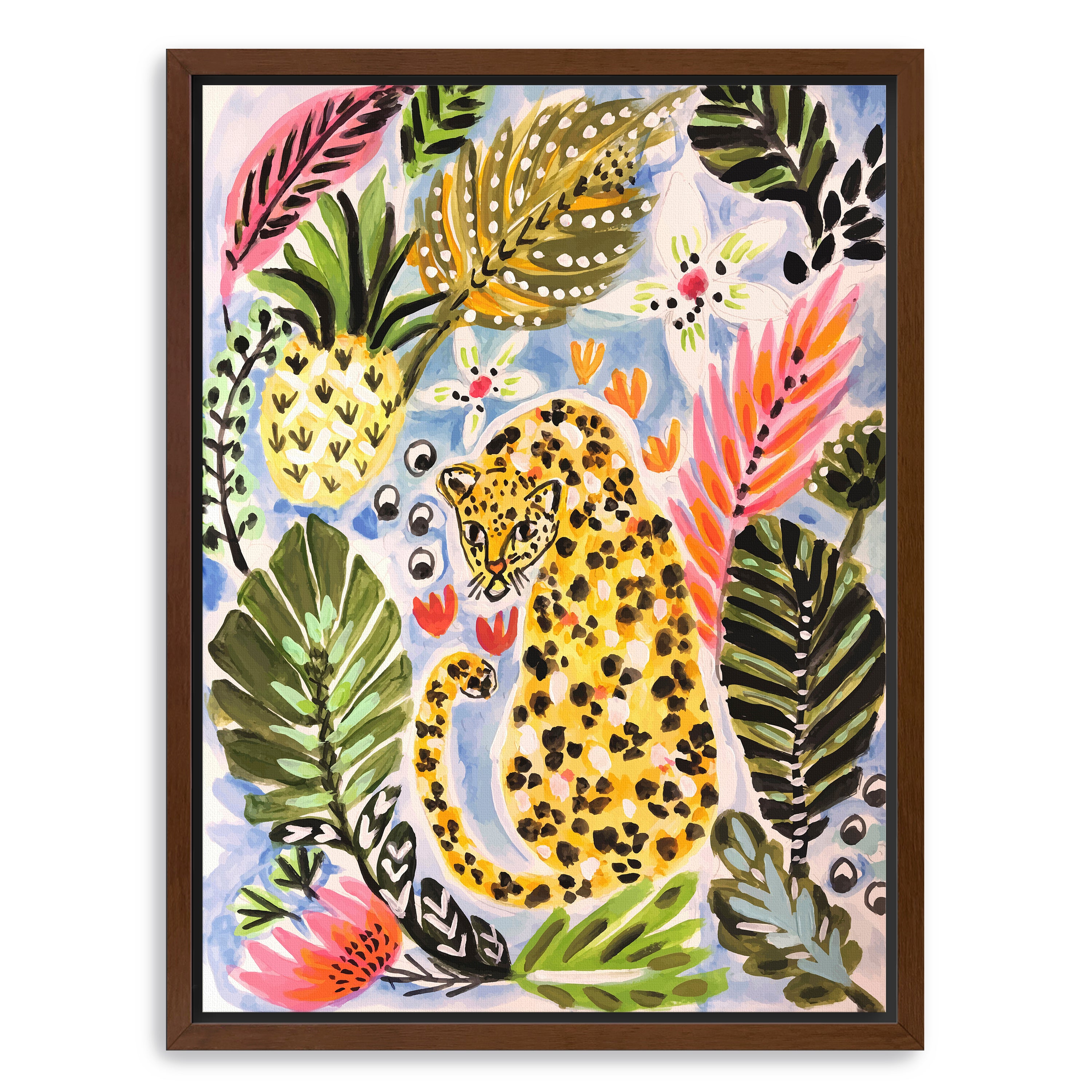 Jungle Cat Garden Canvas Giclee