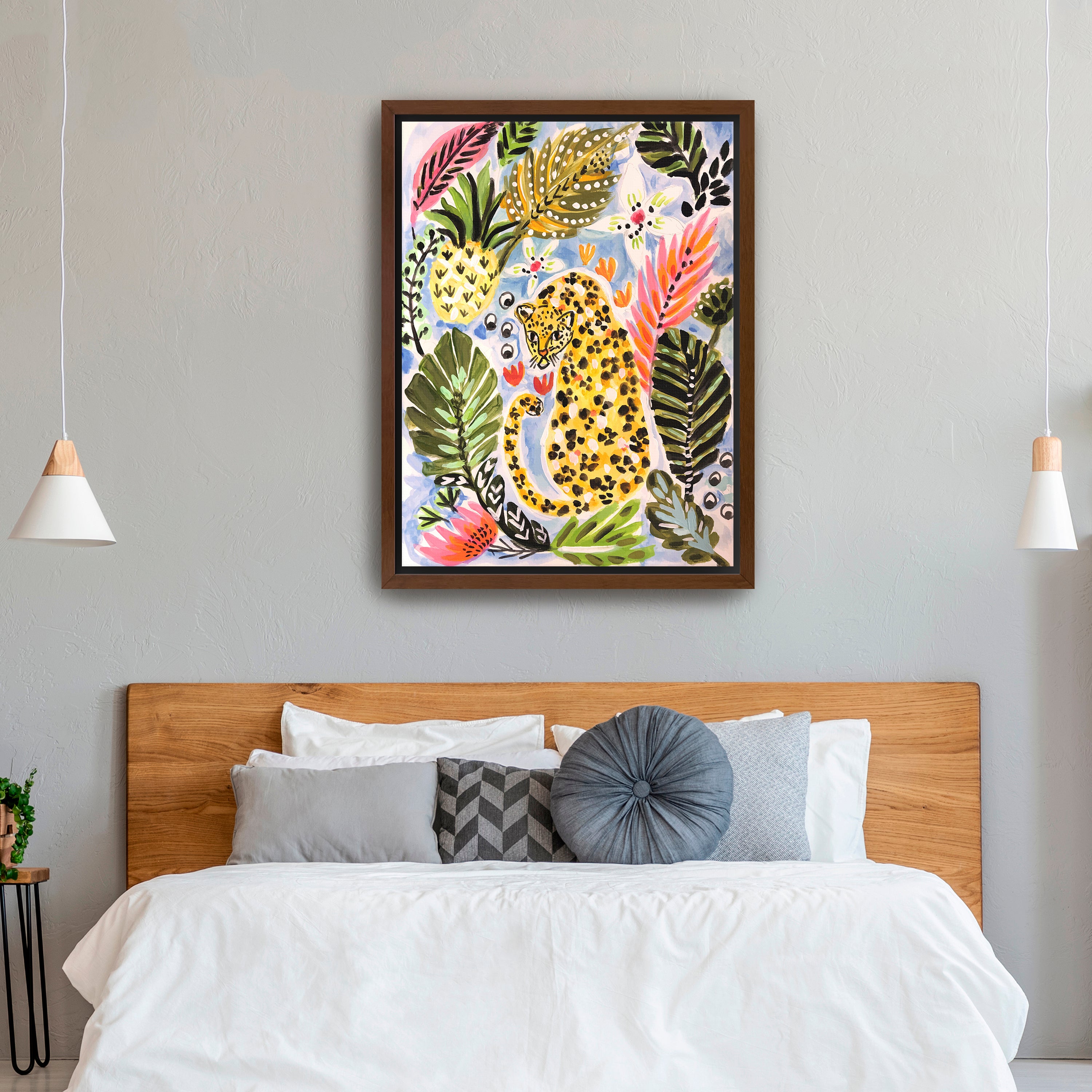 Jungle Cat Garden Canvas Giclee