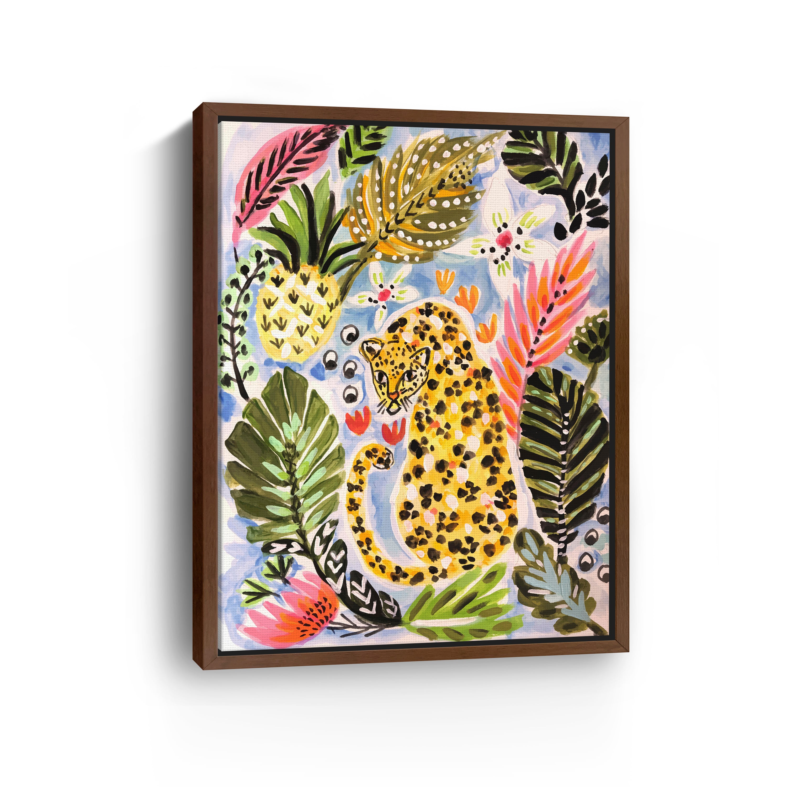 Jungle Cat Garden Canvas Giclee