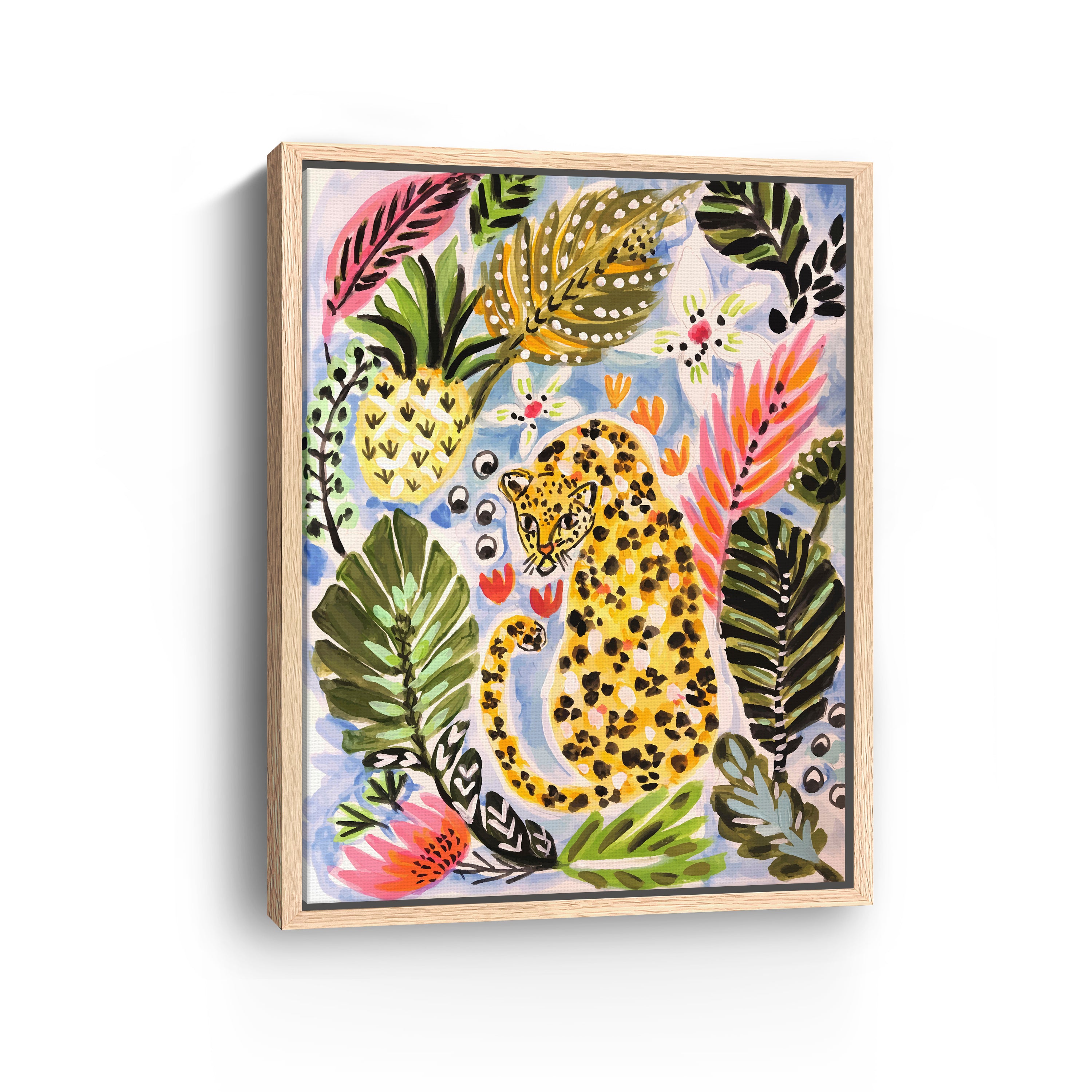 Jungle Cat Garden Canvas Giclee