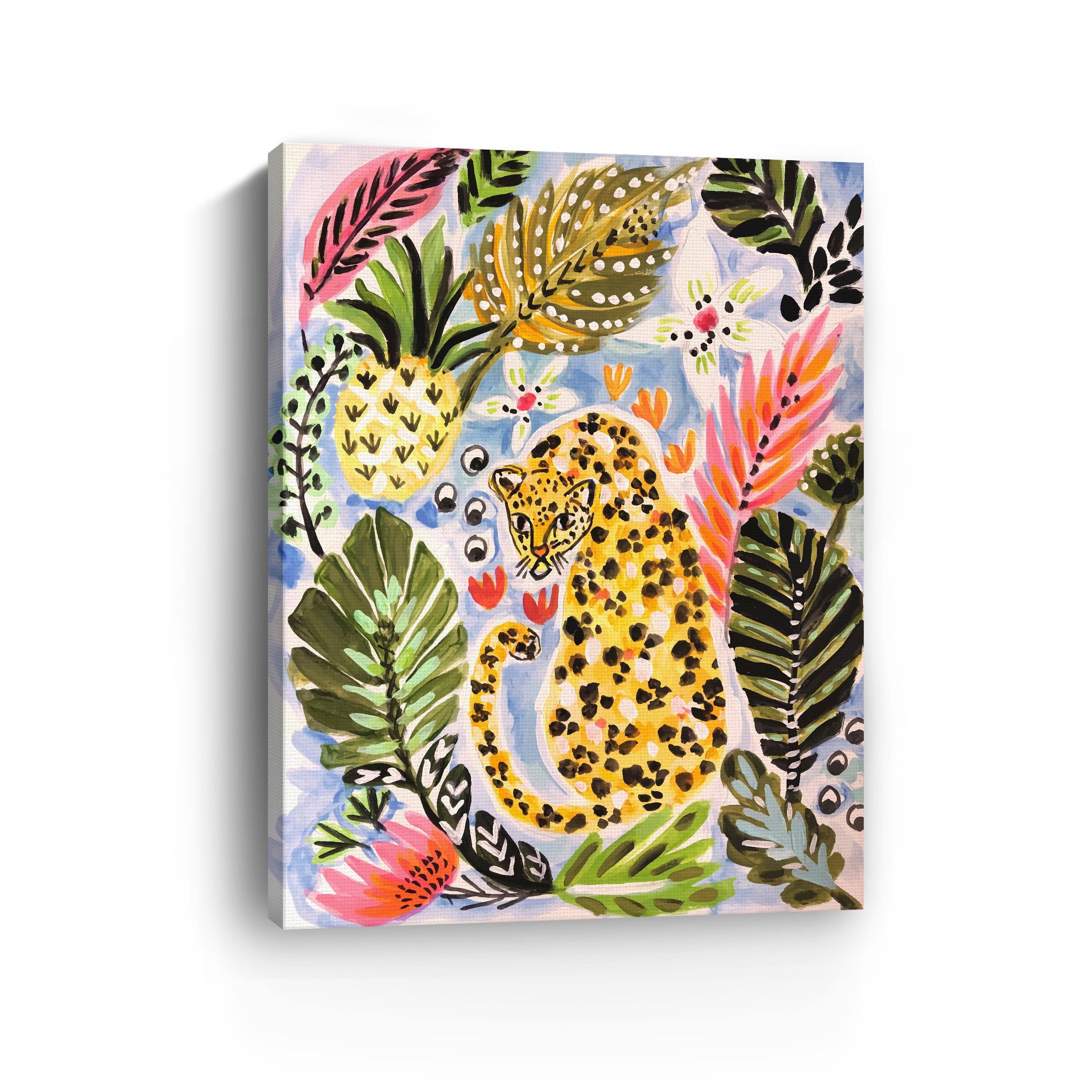 Jungle Cat Garden Canvas Giclee