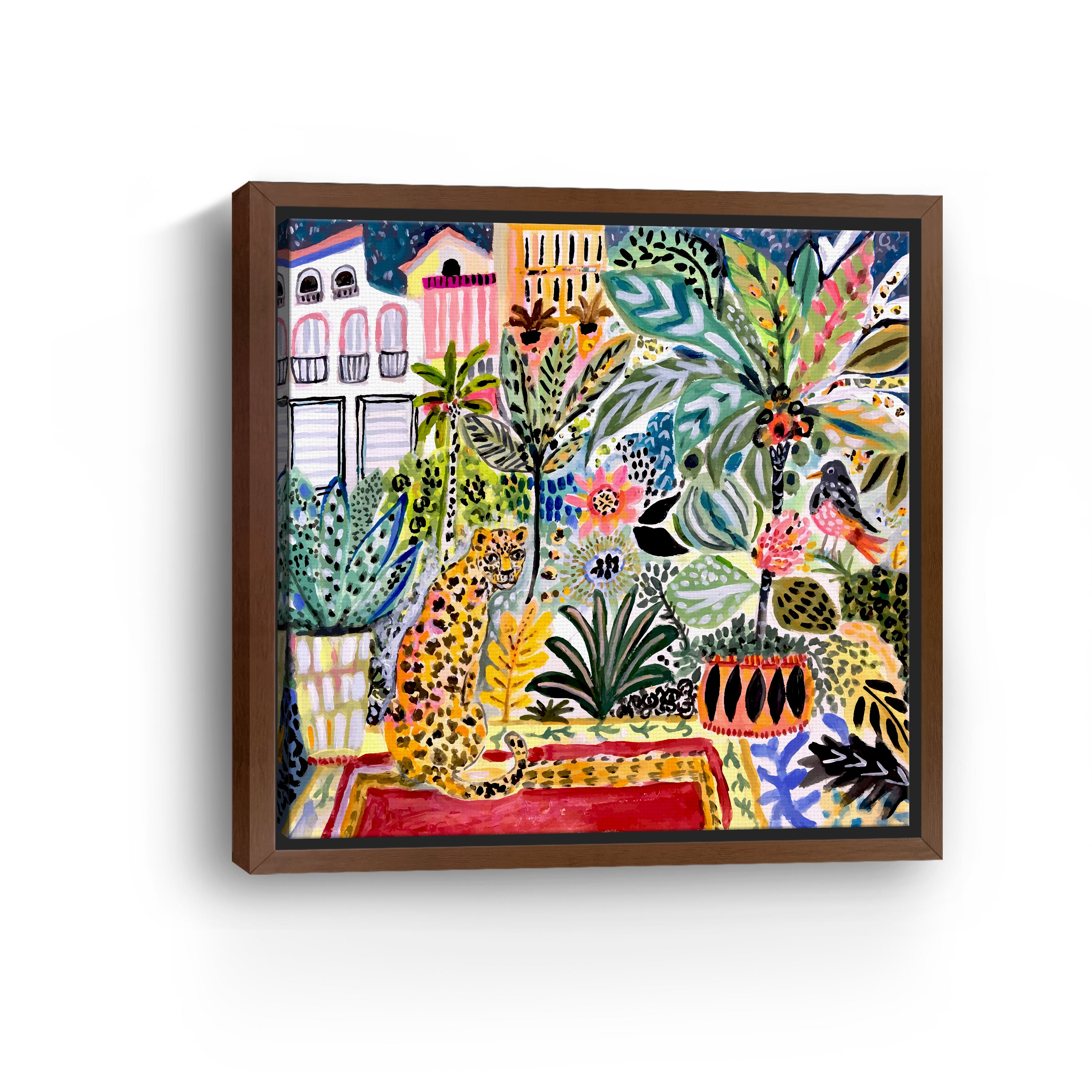 Jungle Cat In Town Canvas Giclee