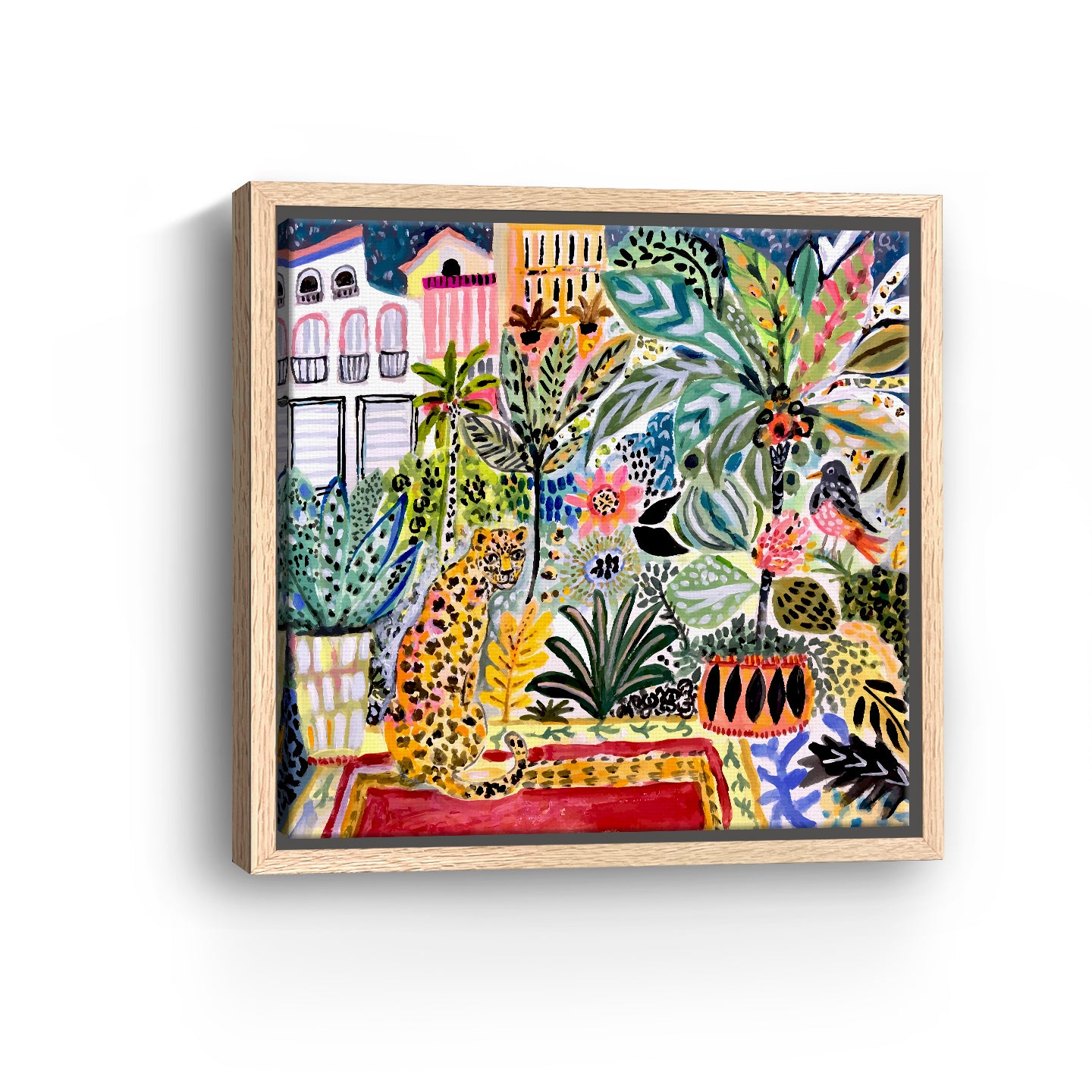 Jungle Cat In Town Canvas Giclee