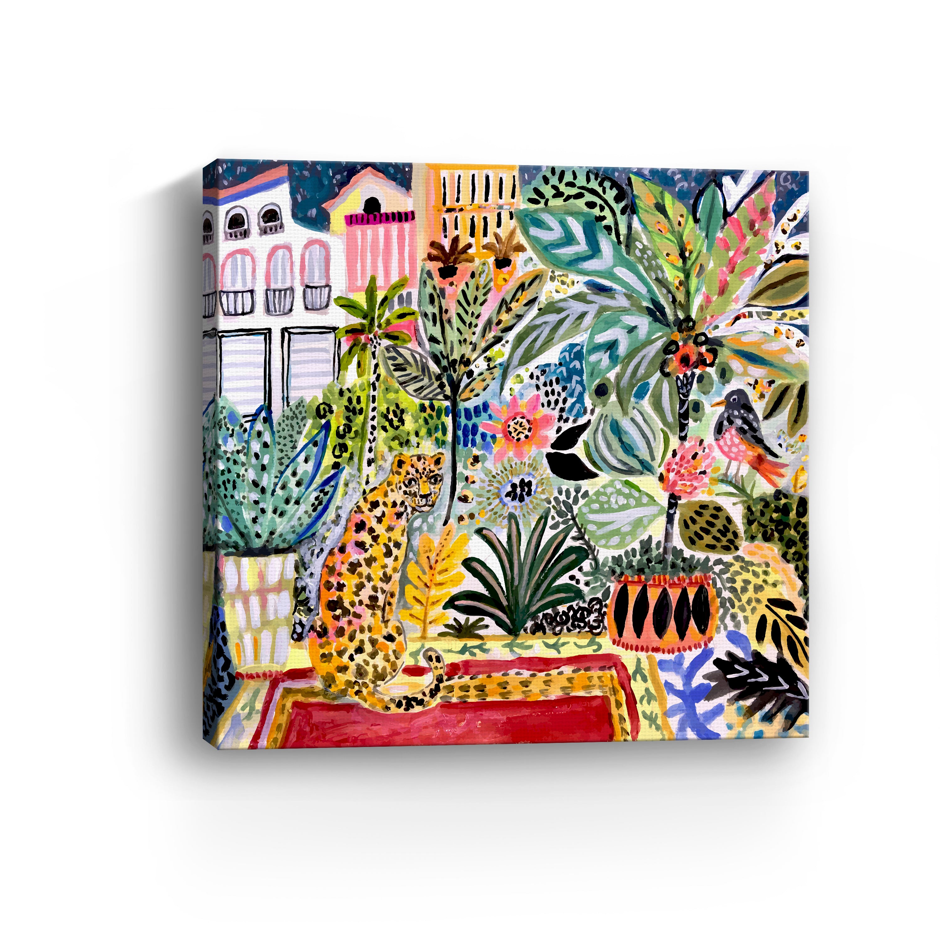 Jungle Cat In Town Canvas Giclee