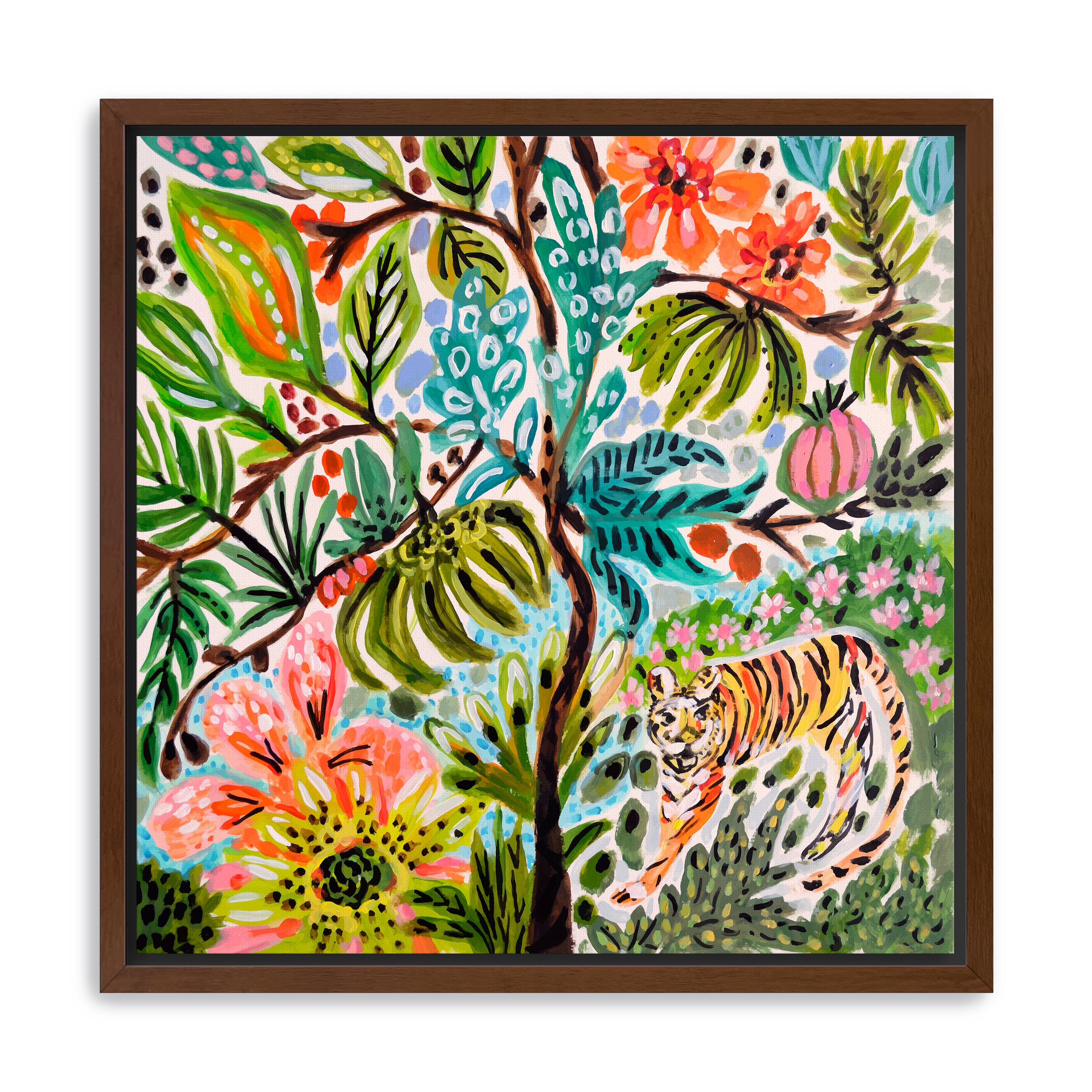 Jungle Cat Landscape Canvas Giclee