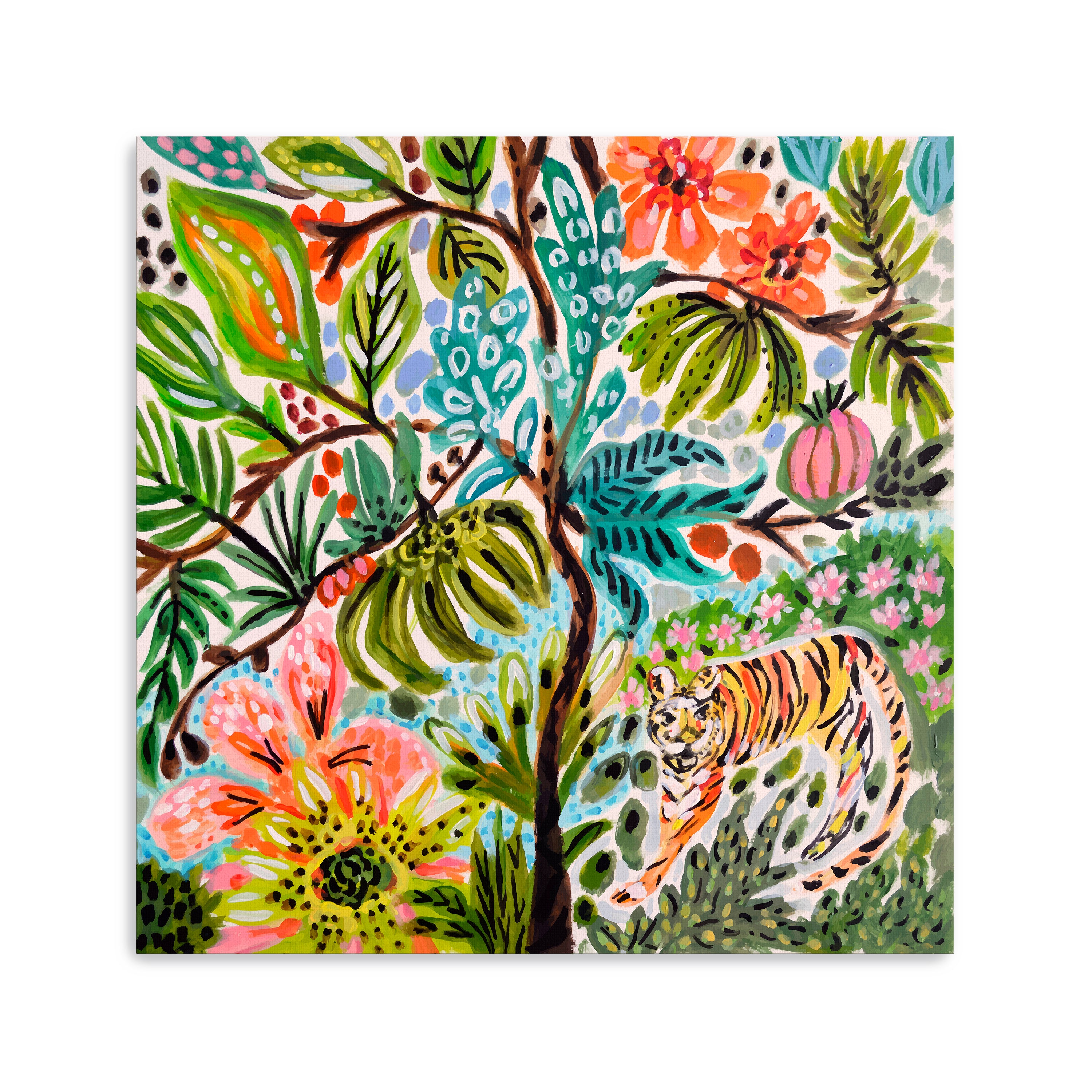 Jungle Cat Landscape Canvas Giclee